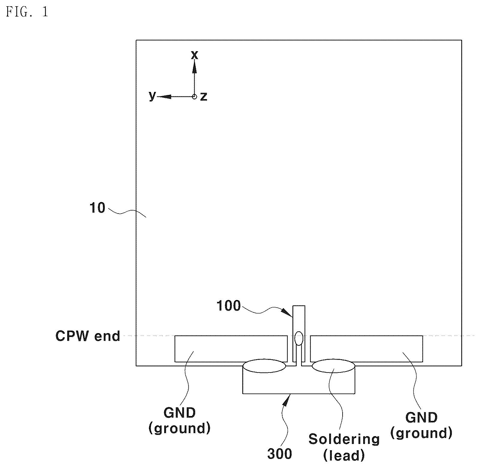 Patent US12100904 Figure 1 – Glass antenna structure