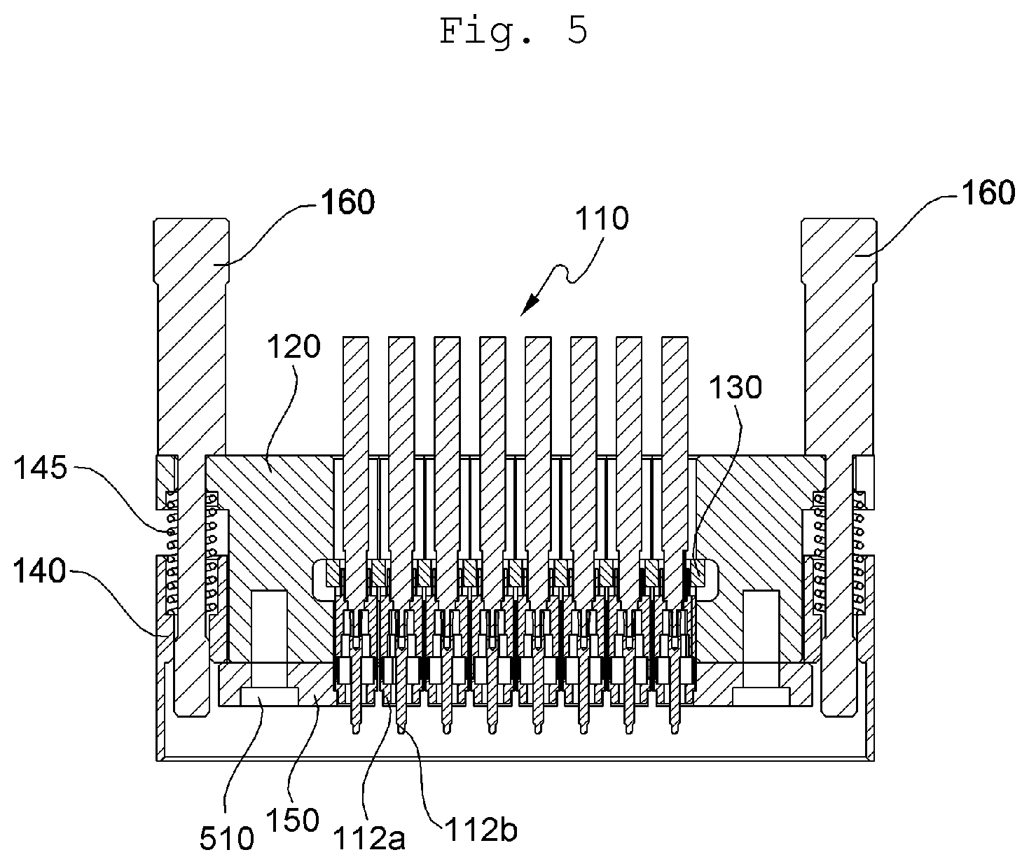 Patent US12100905 Figure 5 – Multiple coaxial cable connector