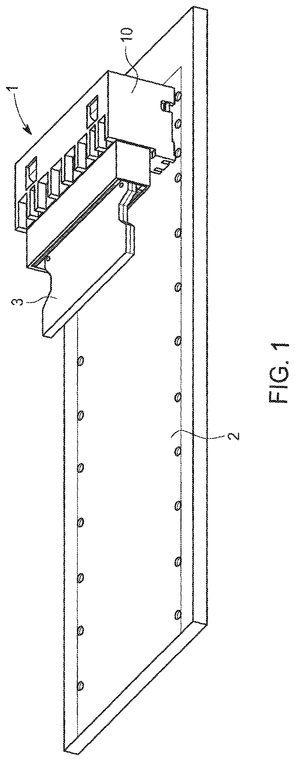 Patent US12100912 Figure 1 – Connector with shielded terminals