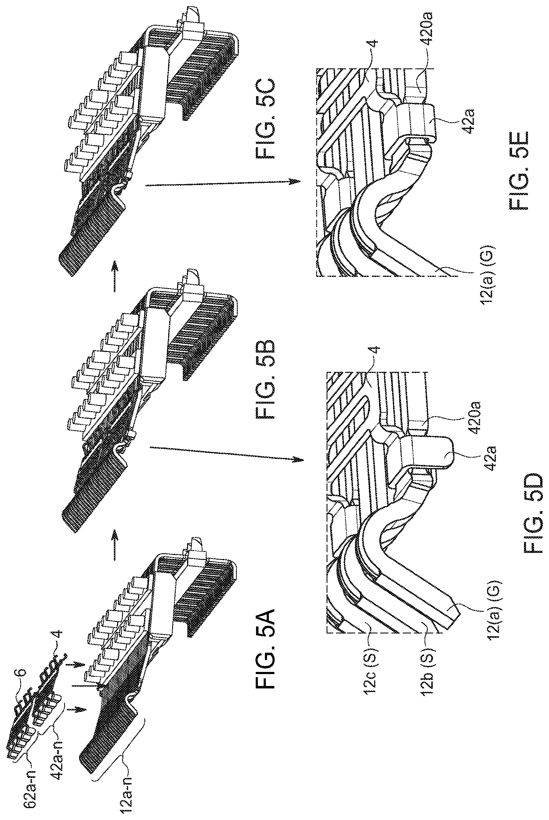 Patent US12100912 Figure 6 – Connector with shielded terminals