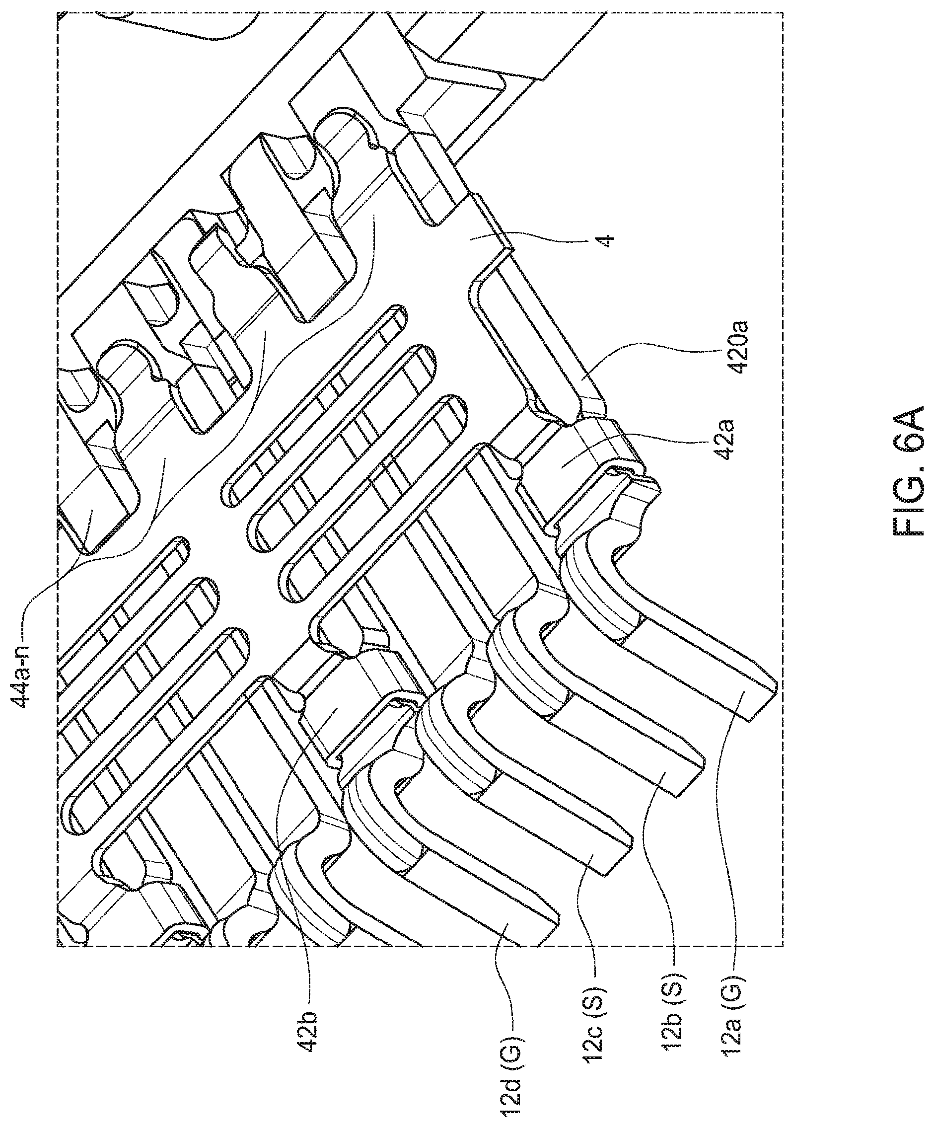 Patent US12100912 Figure 7 – Connector with shielded terminals
