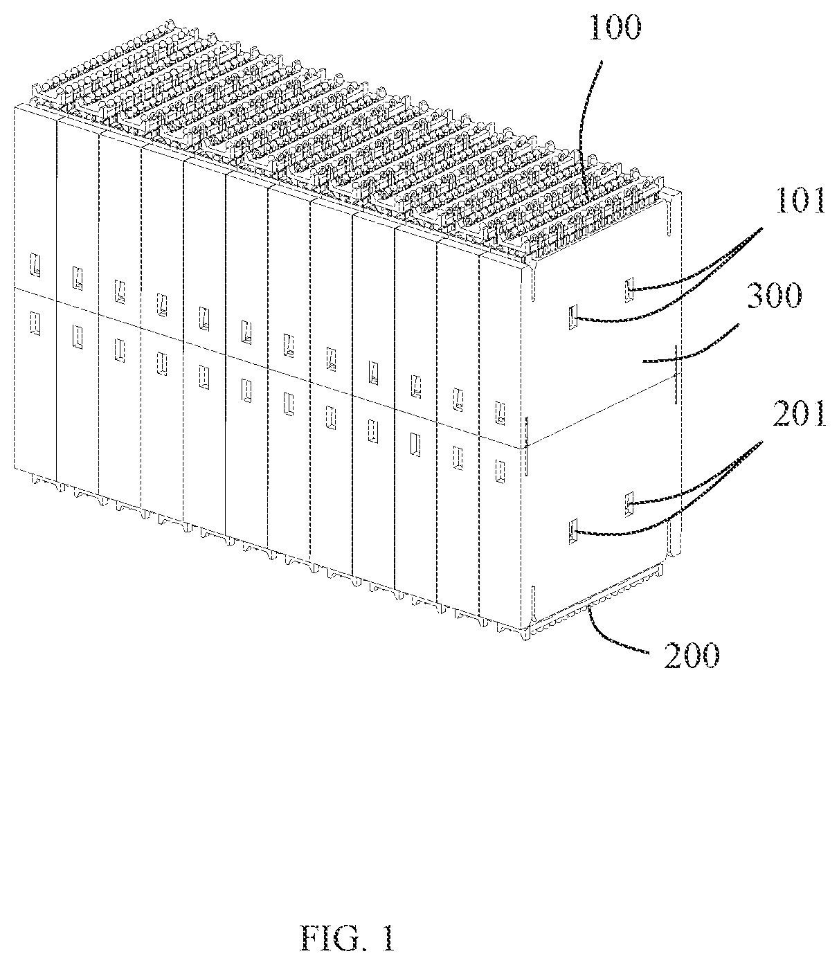 Patent US12100913 Figure 1 – Adapter connector with improved shielding effect