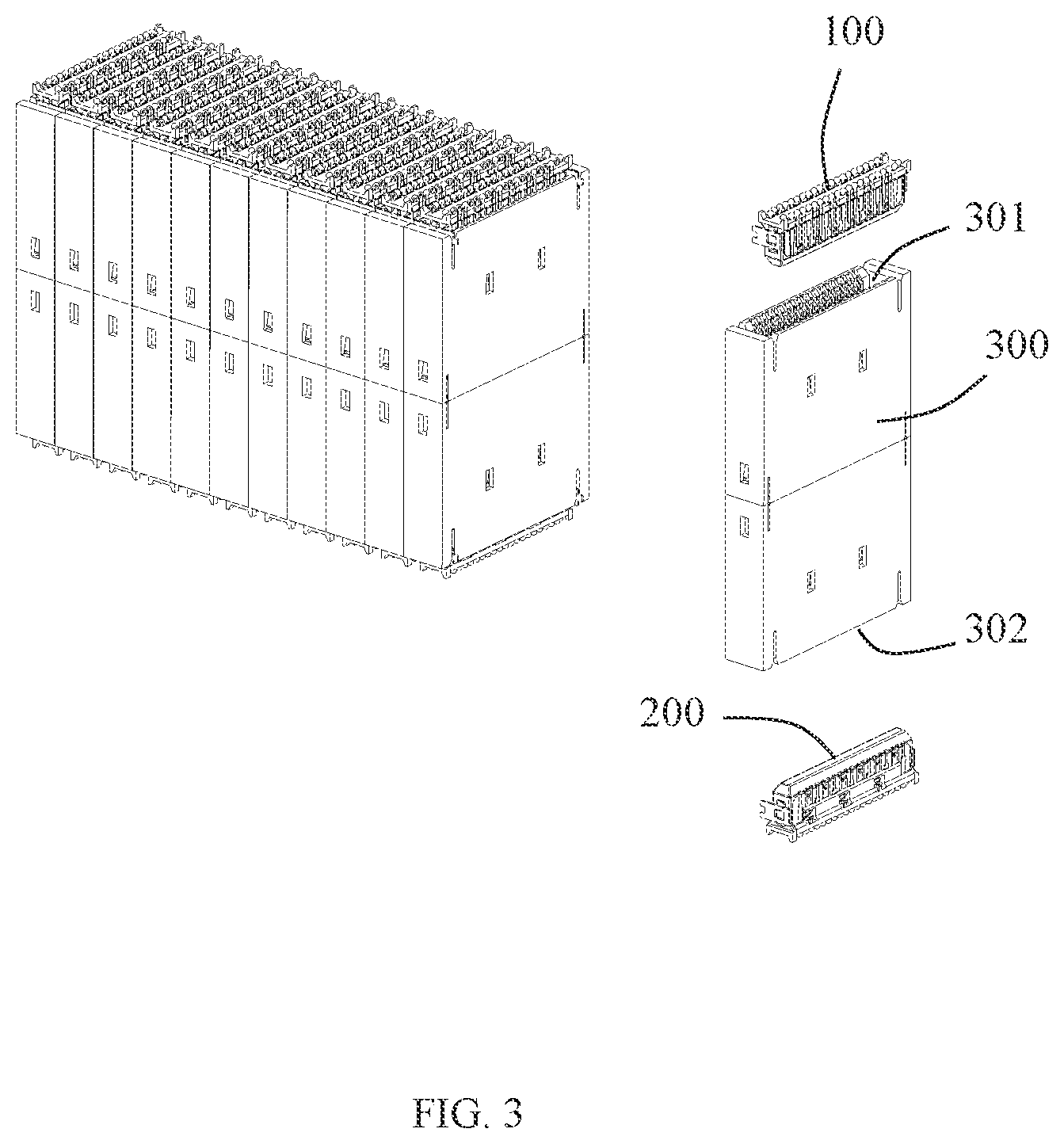 Patent US12100913 Figure 3 – Adapter connector with improved shielding effect