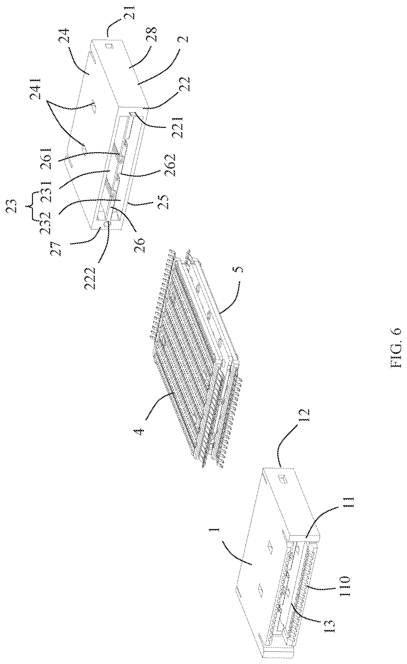 Patent US12100913 Figure 6 – Adapter connector with improved shielding effect