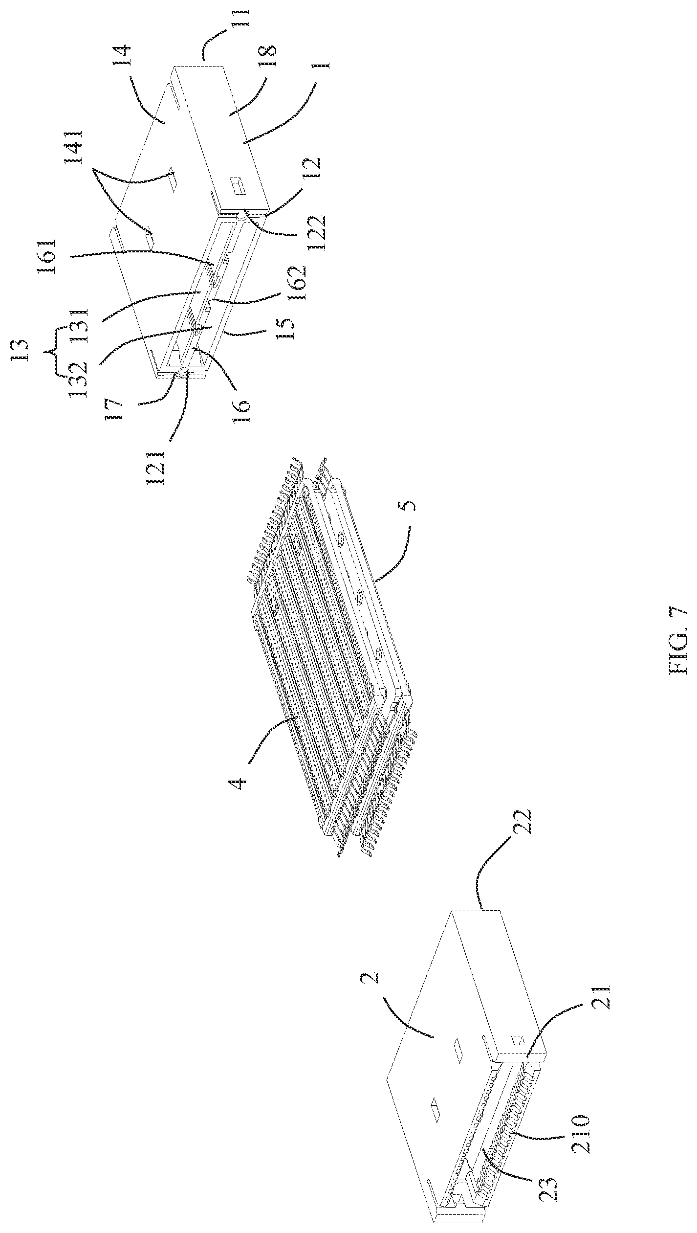 Patent US12100913 Figure 7 – Adapter connector with improved shielding effect
