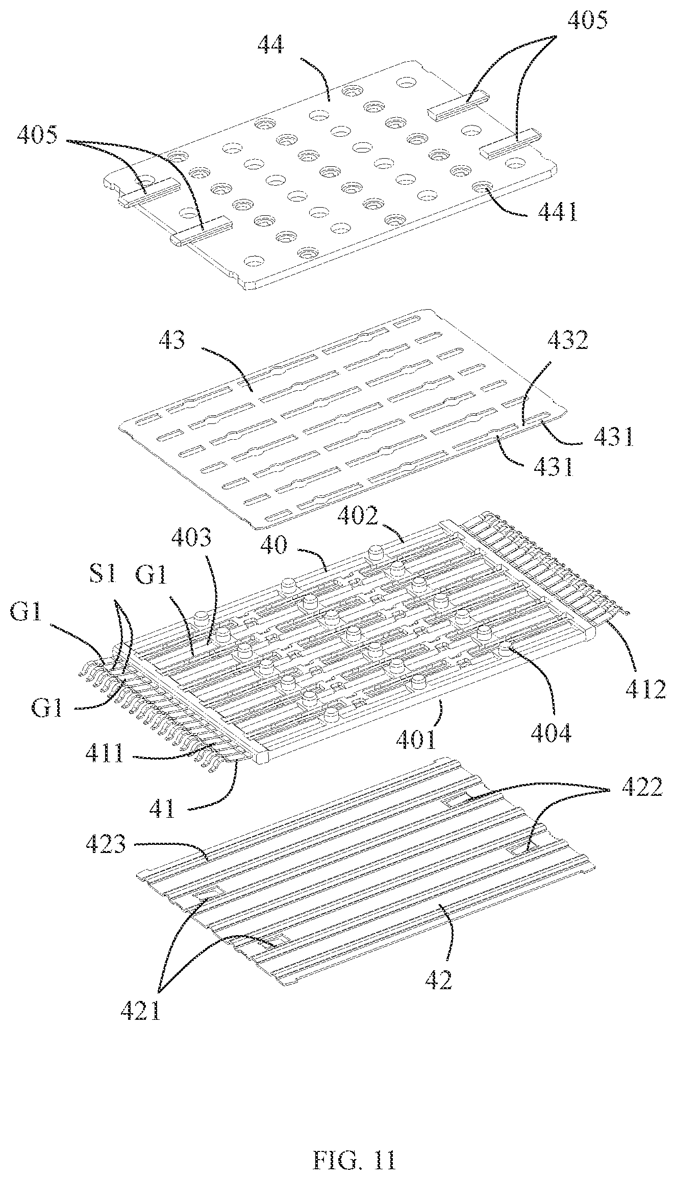 Patent US12100913 Figure 10 – Adapter connector with improved shielding effect