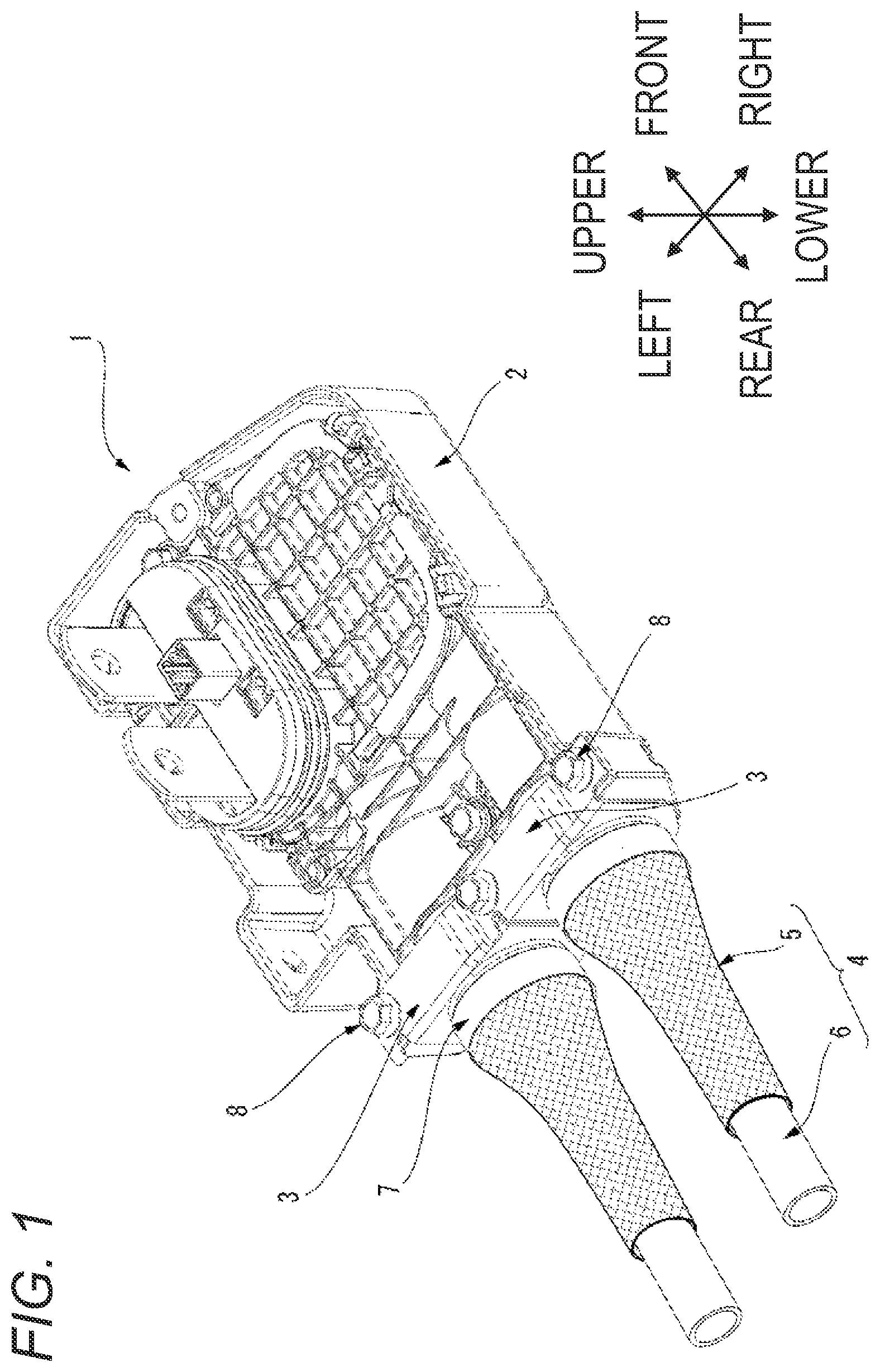 Patent US12100914 Figure 1 – Shielding member with a protruding portion preventing erroneous assembly to shielding shell