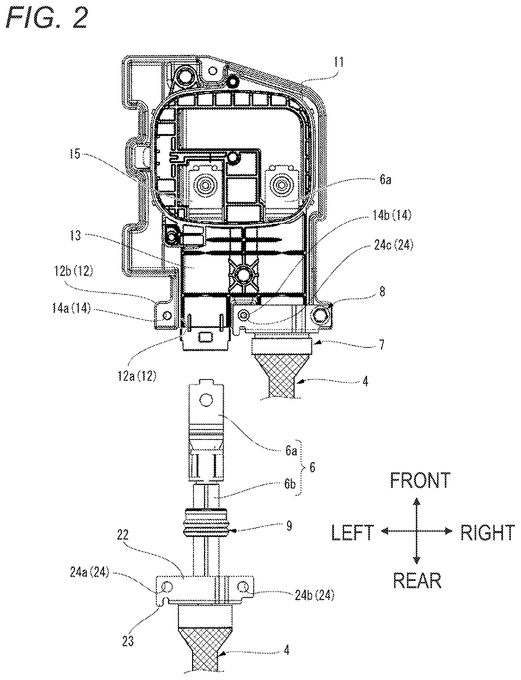 Patent US12100914 Figure 2 – Shielding member with a protruding portion preventing erroneous assembly to shielding shell