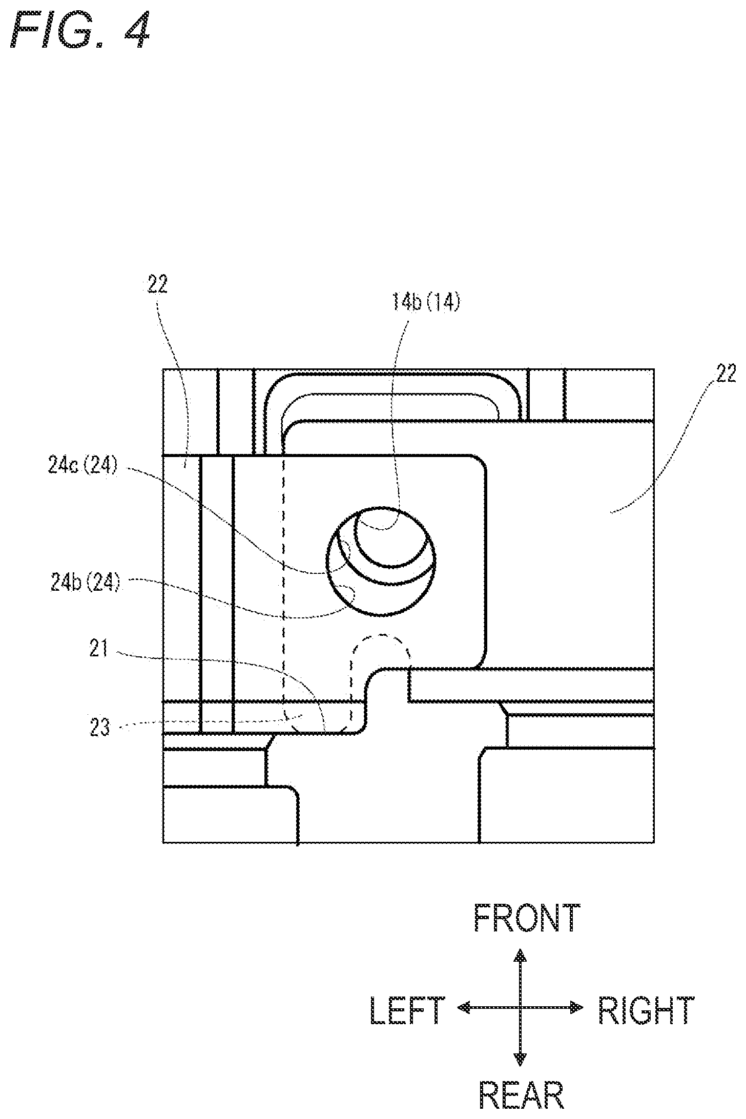 Patent US12100914 Figure 4 – Shielding member with a protruding portion preventing erroneous assembly to shielding shell