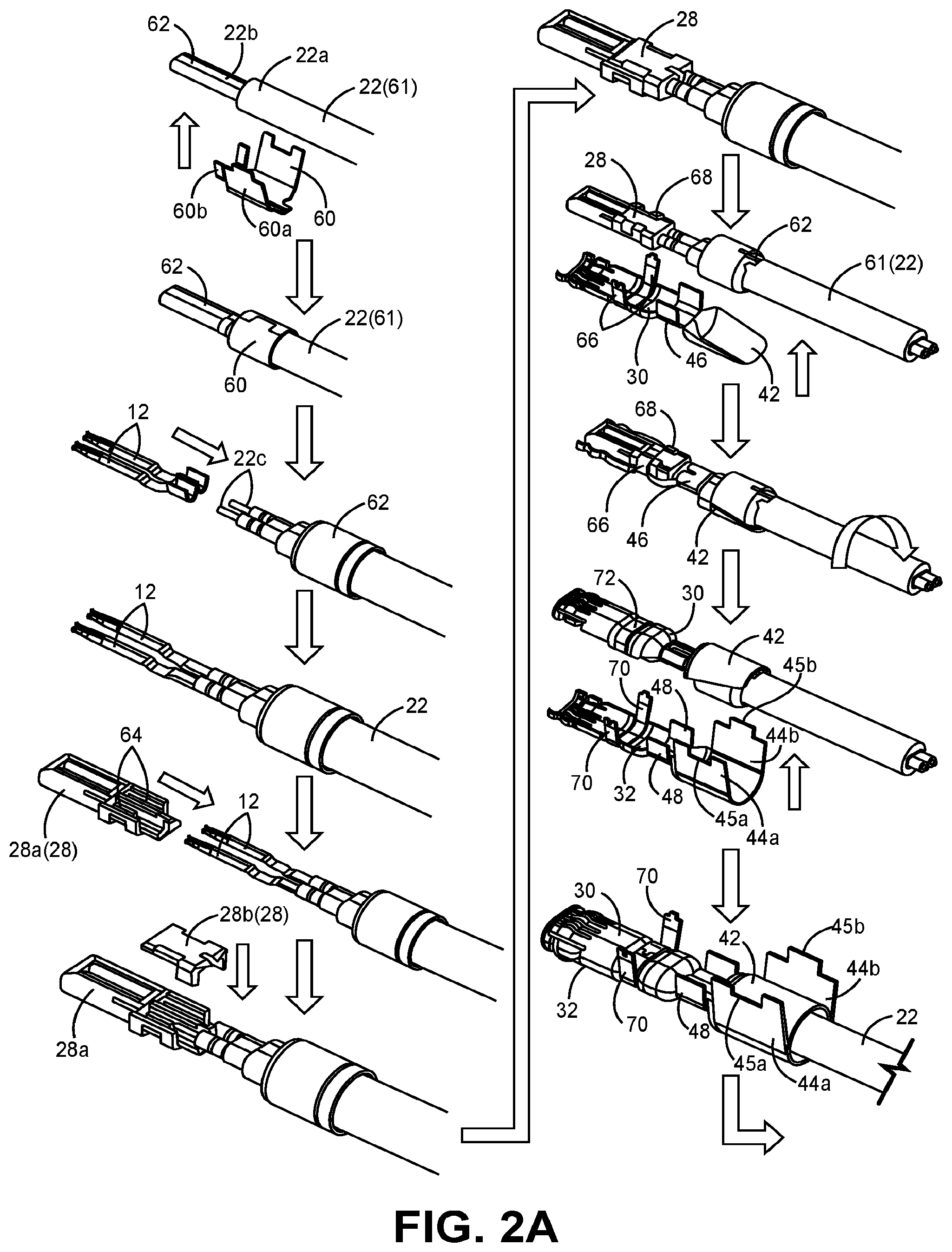 Patent US12100915 Figure 2 – Shielded electrical connector for automotive applications and method of assembling thereof