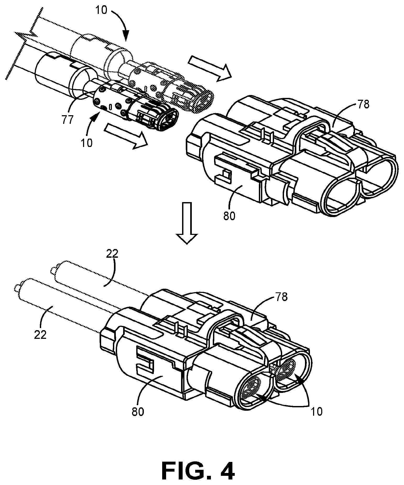 Patent US12100915 Figure 6 – Shielded electrical connector for automotive applications and method of assembling thereof