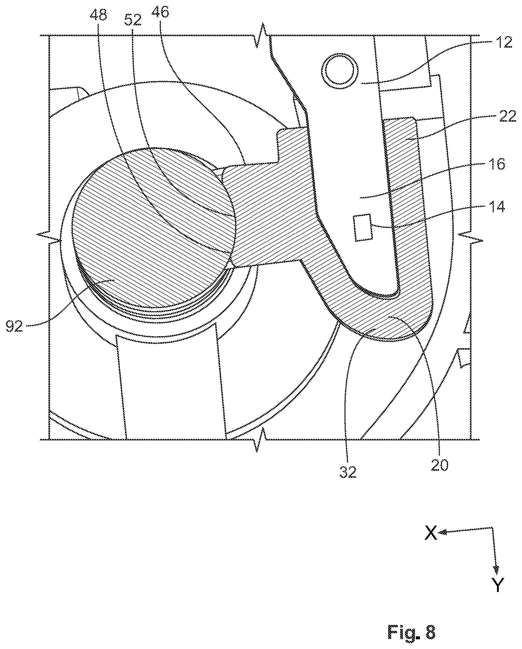 Patent US12100916 Figure 6 – Temperature measuring device for measuring the temperature of a terminal of an electrical connector