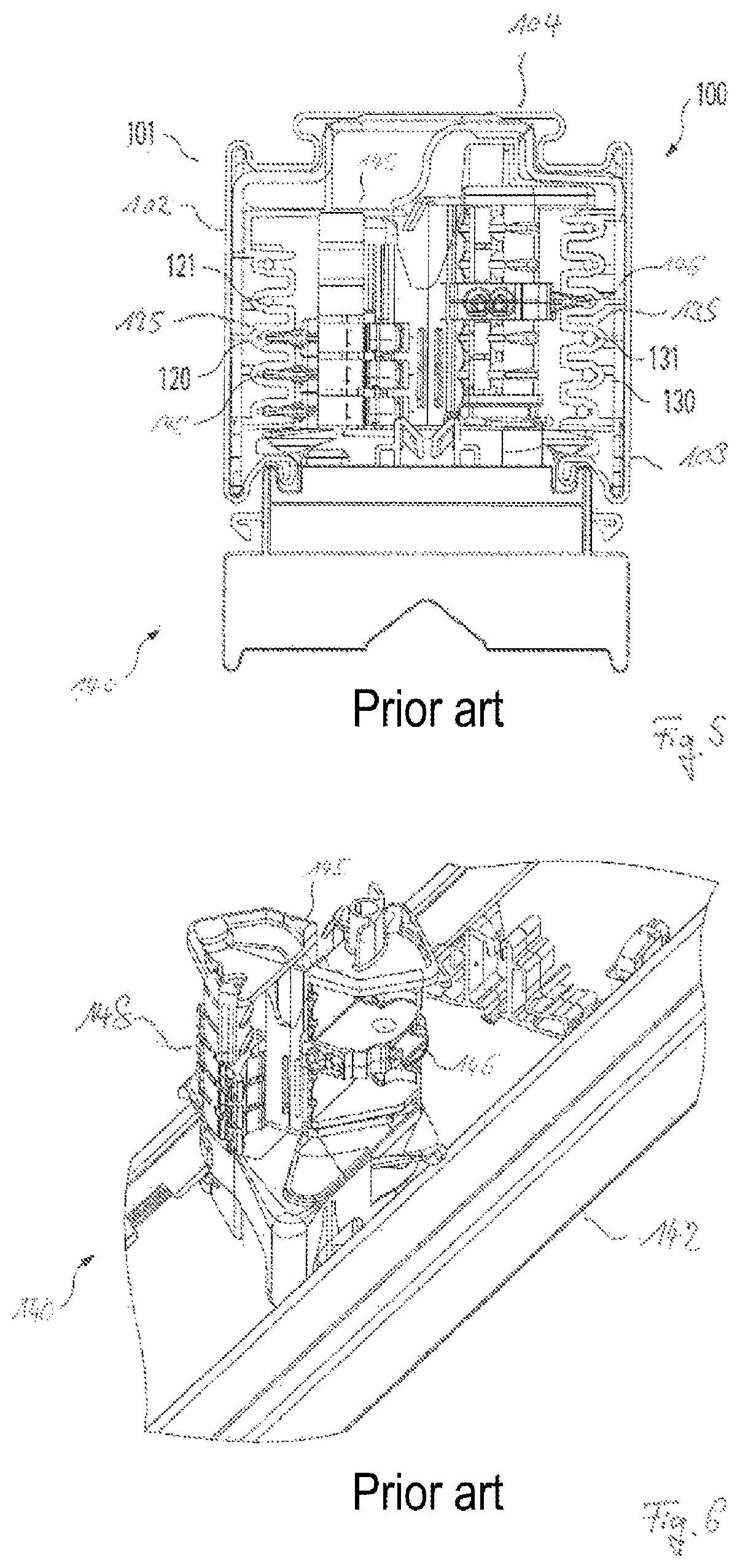 Patent US12100921 Figure 6 – Electrical module for connecting to a mounting rail and contacting element for same