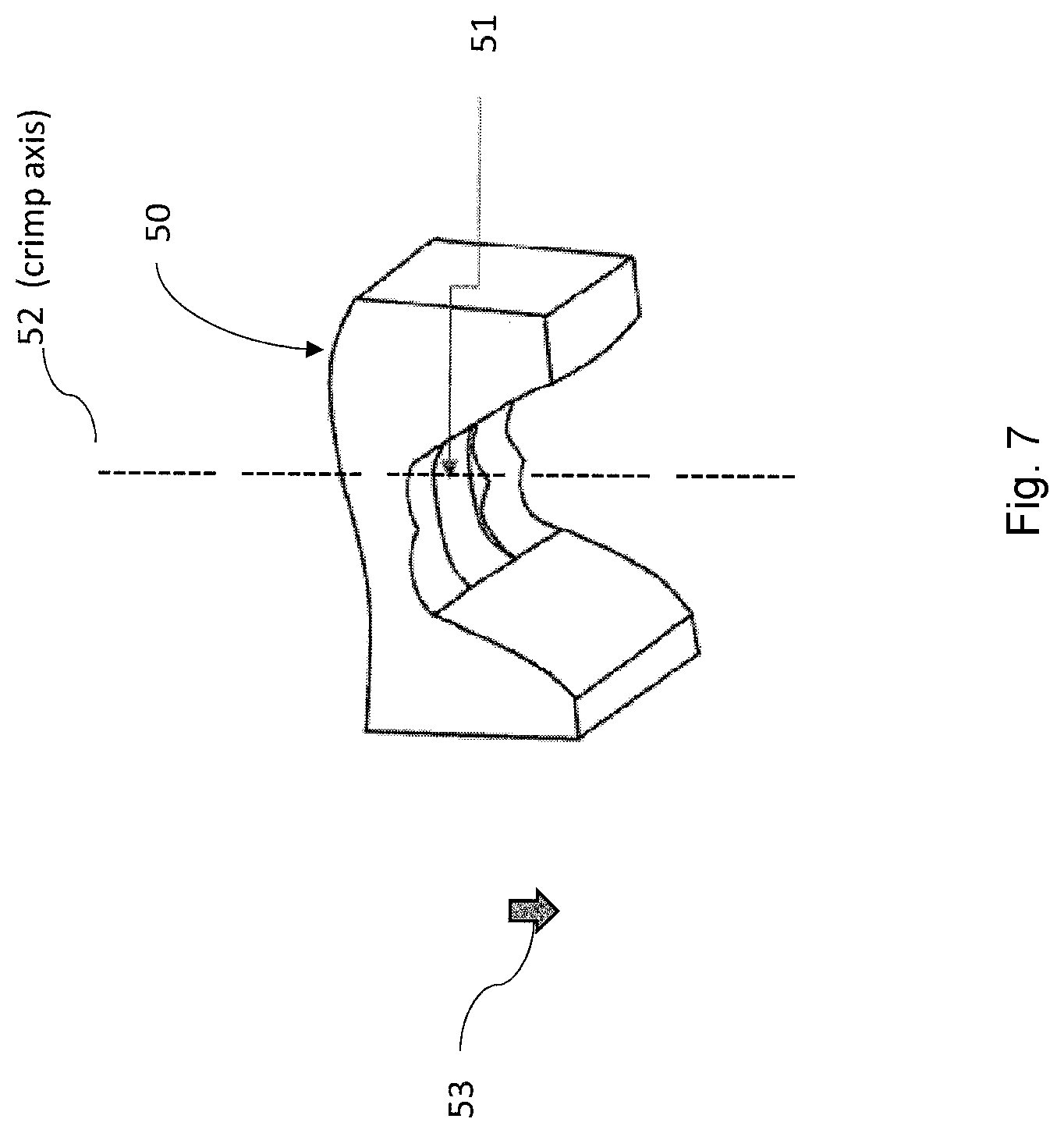 Patent US12100924 Figure 7 – Crimp and method for producing a crimp