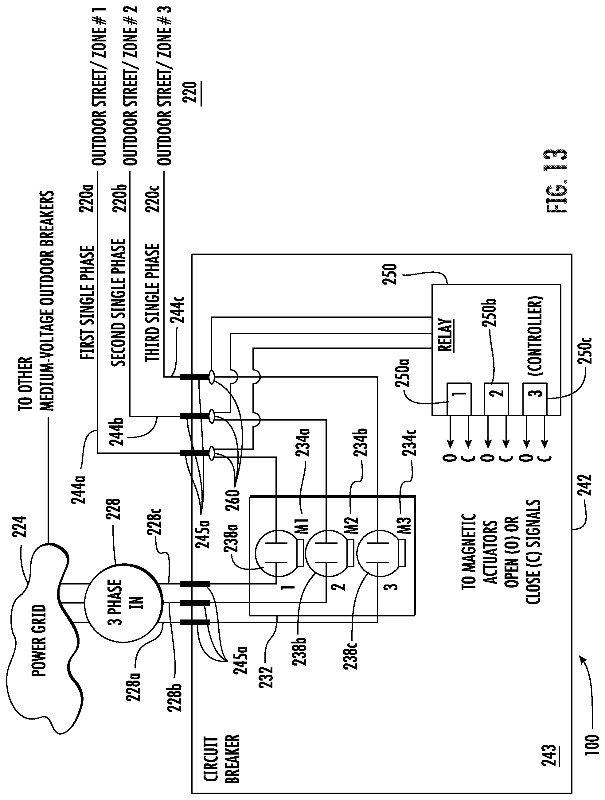Patent US12100939 Figure 13 – Circuit breaker with terminal bushings having dynamic seal