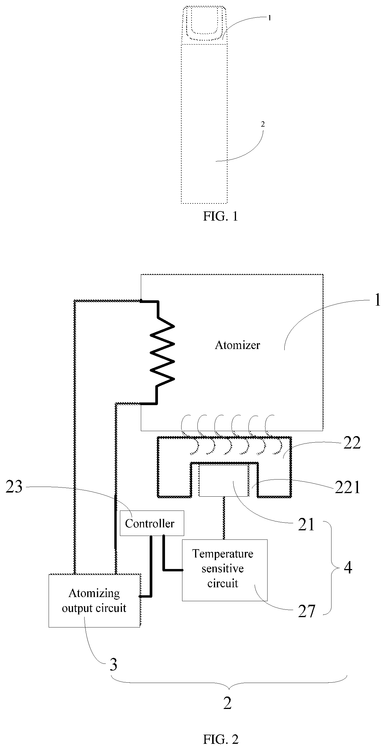 Patent US12100944 — Controlling device and electronic atomization device — Figure 1