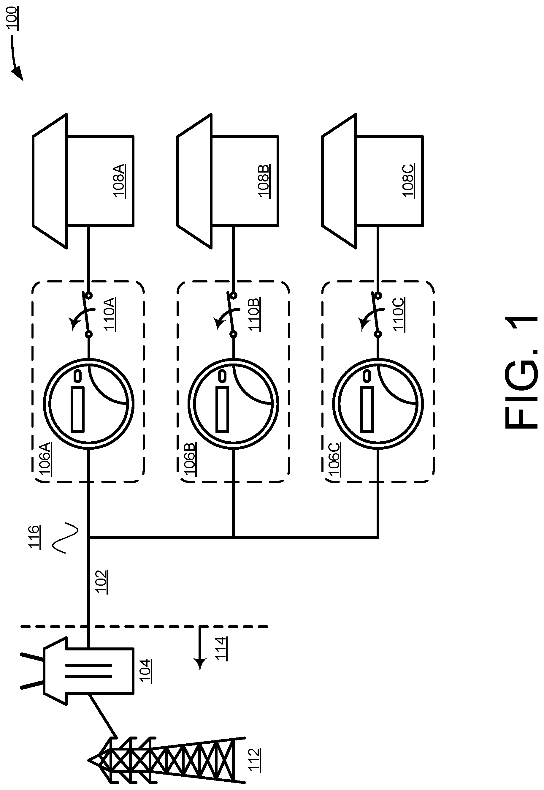Patent US12100945 Figure 1 – Frequency-based distributed load disconnect