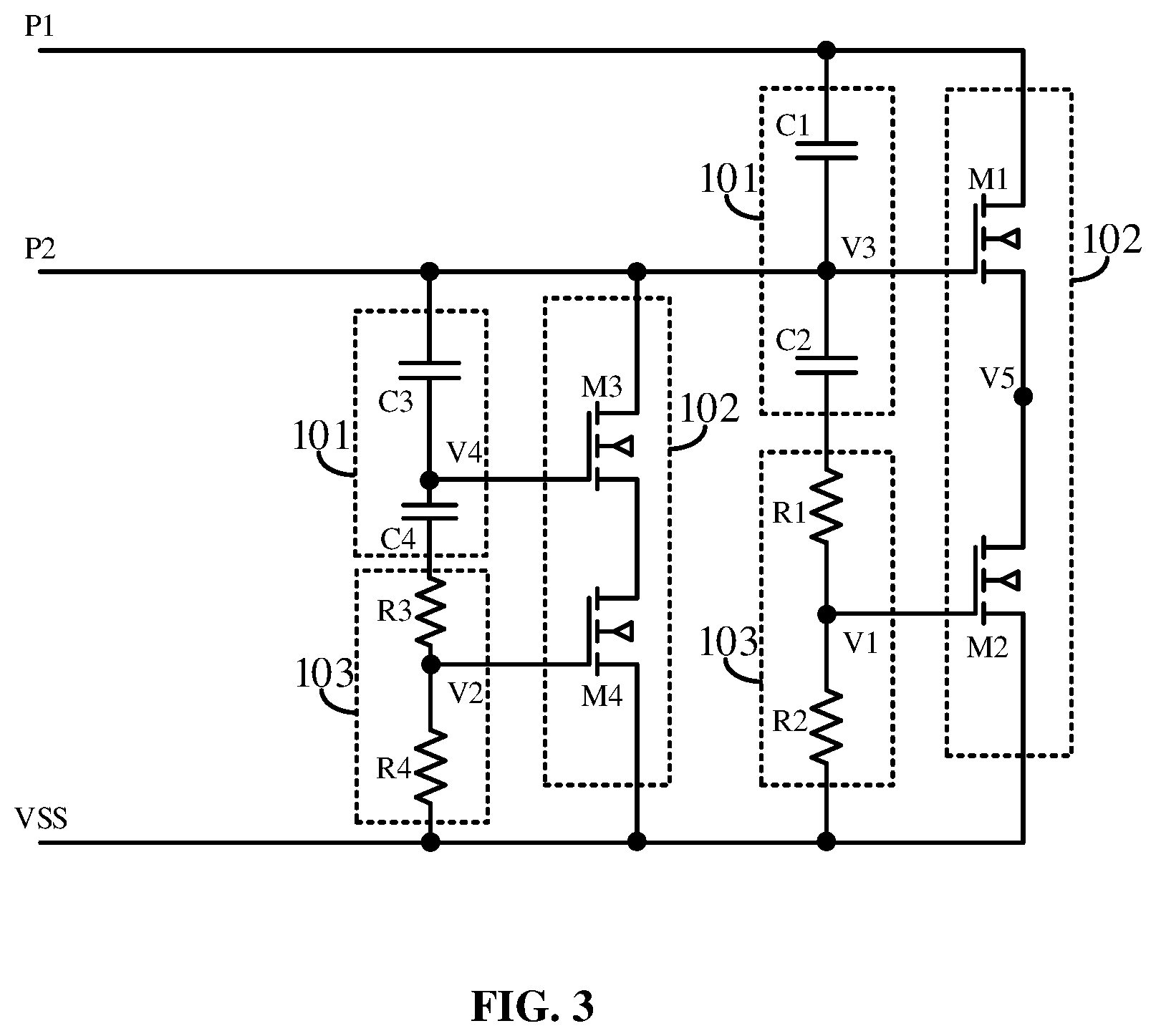 Patent US12100946 Figure 3 – Electrostatic protection circuit and chip