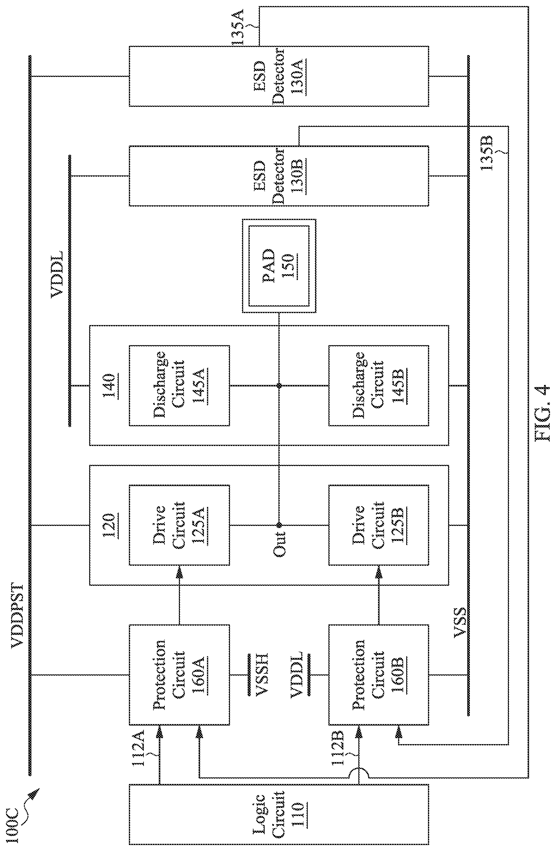 Patent US12100947 Figure 4 – Electrostatic discharge protection