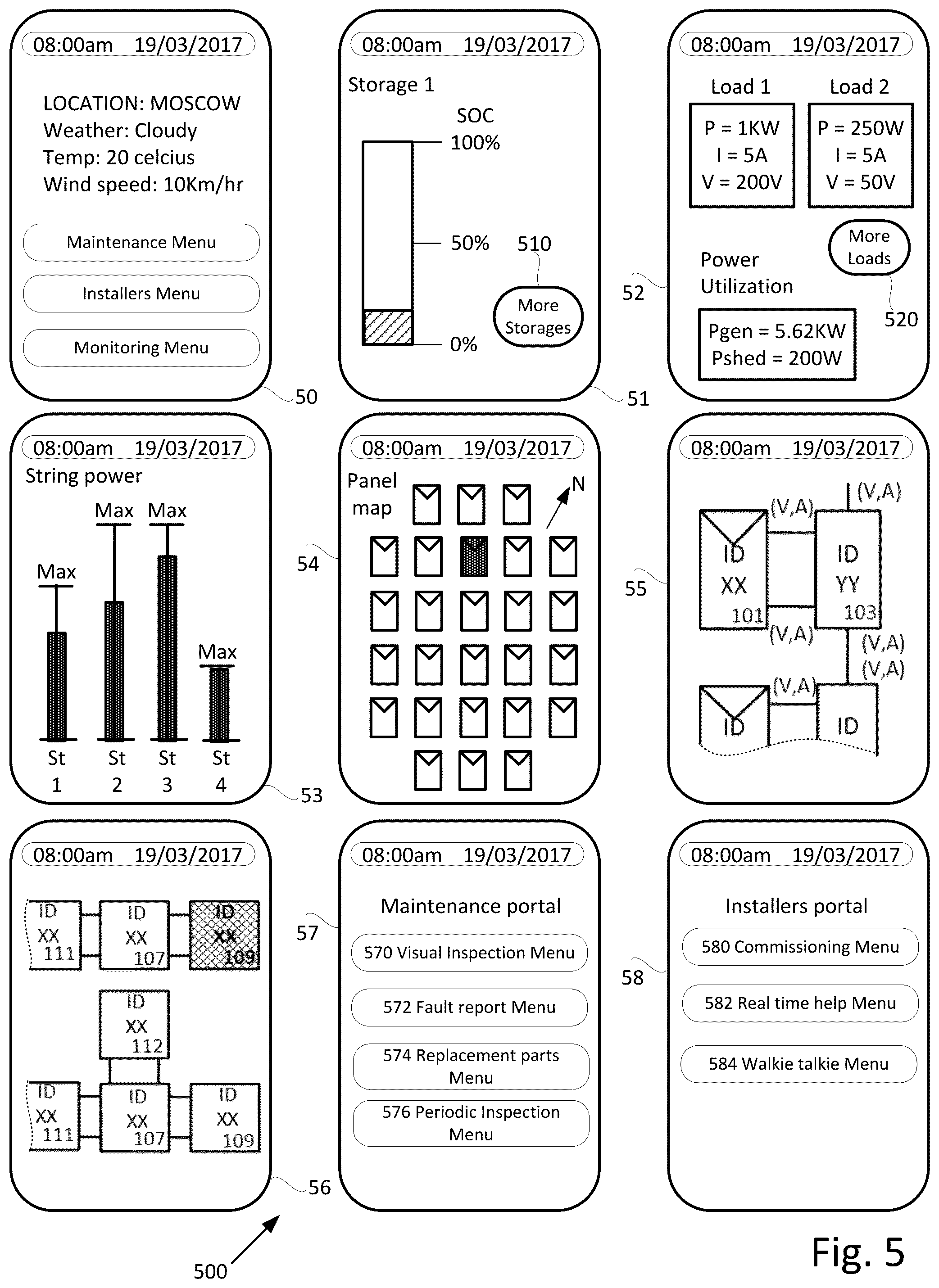 Patent US12100948 Figure 7 – Circuit for a power device and graphical user interface