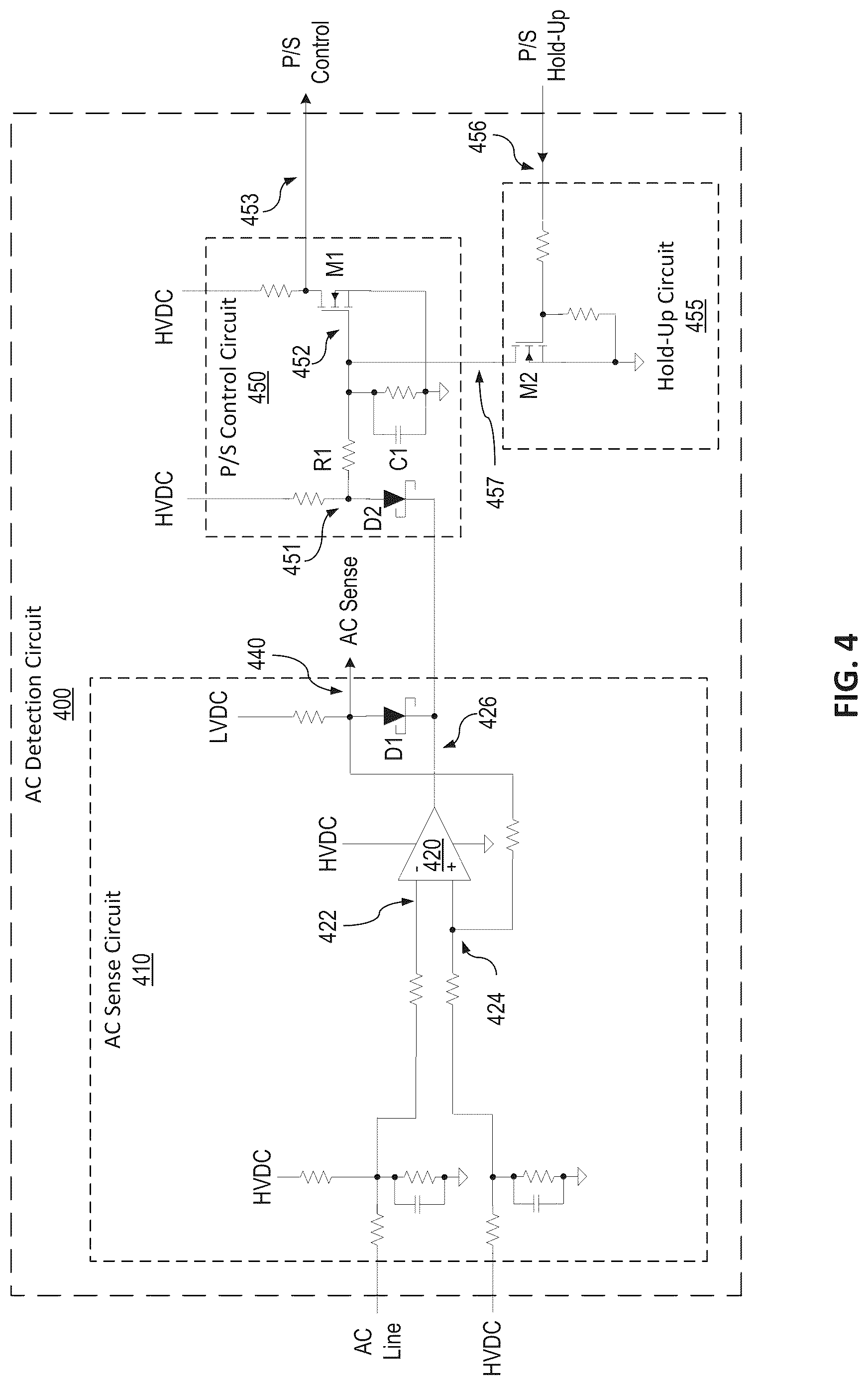 Patent US12100949 Figure 4 – Controlling operation of a secondary power supply of an electricity meter during AC power loss