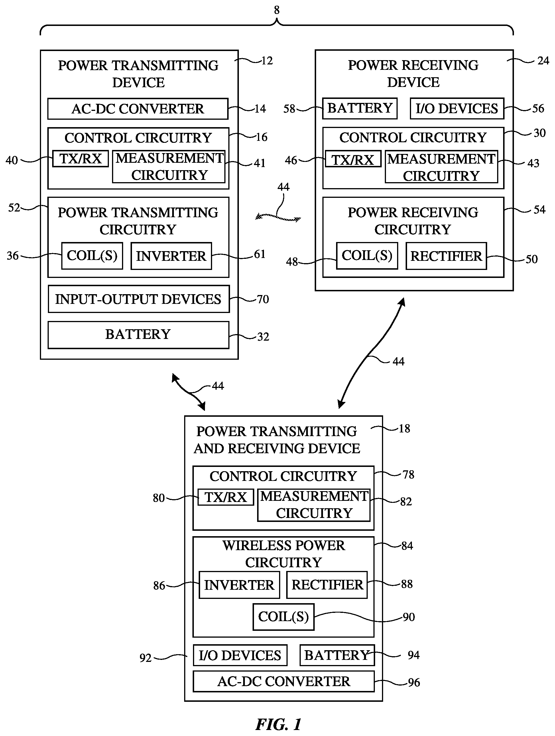 Patent US12100968 — Wireless power mode switching — Figure 1
