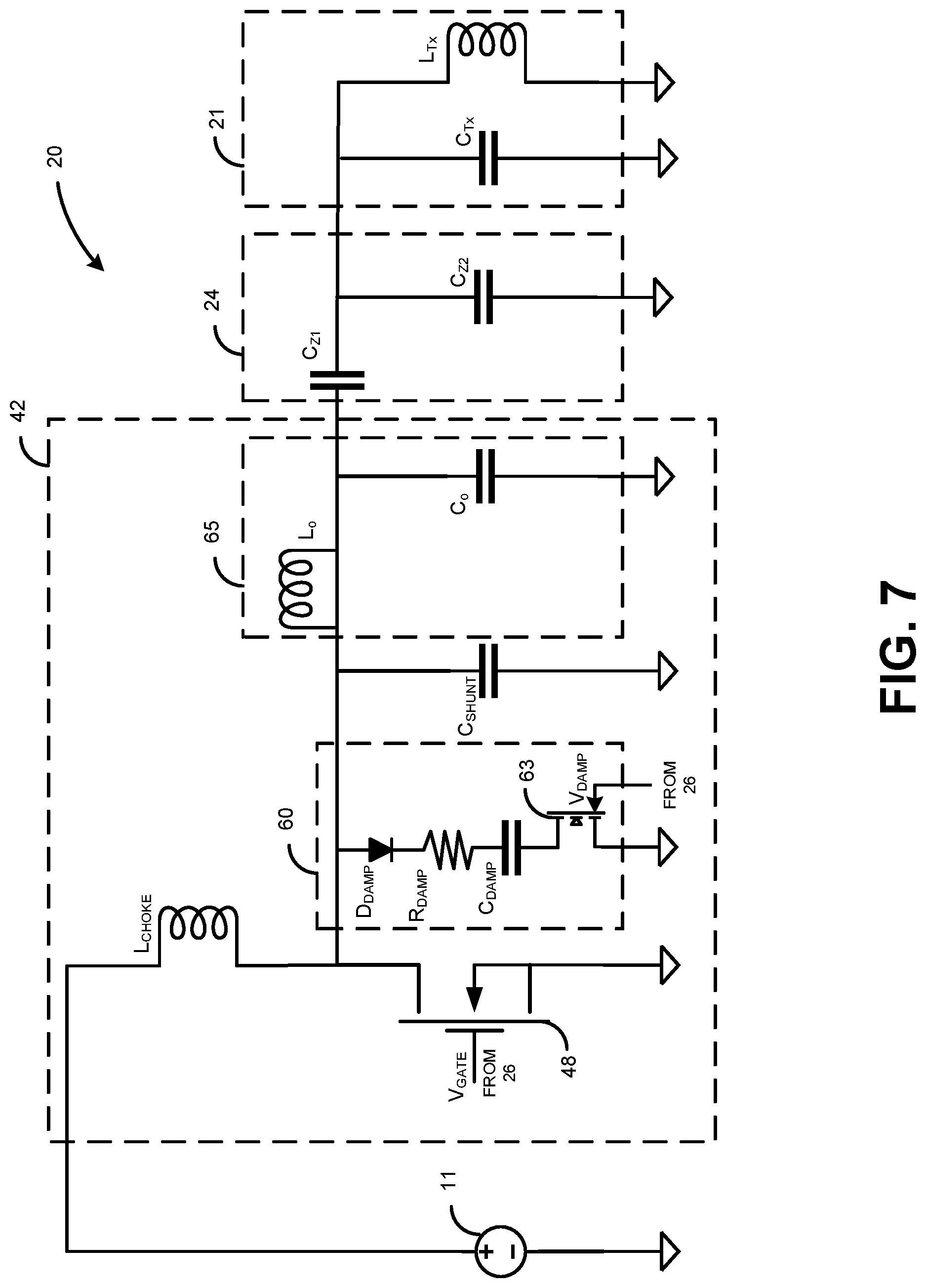 Patent US12100973 Figure 7 – Wireless power transmitter for high fidelity communications and high power transfer