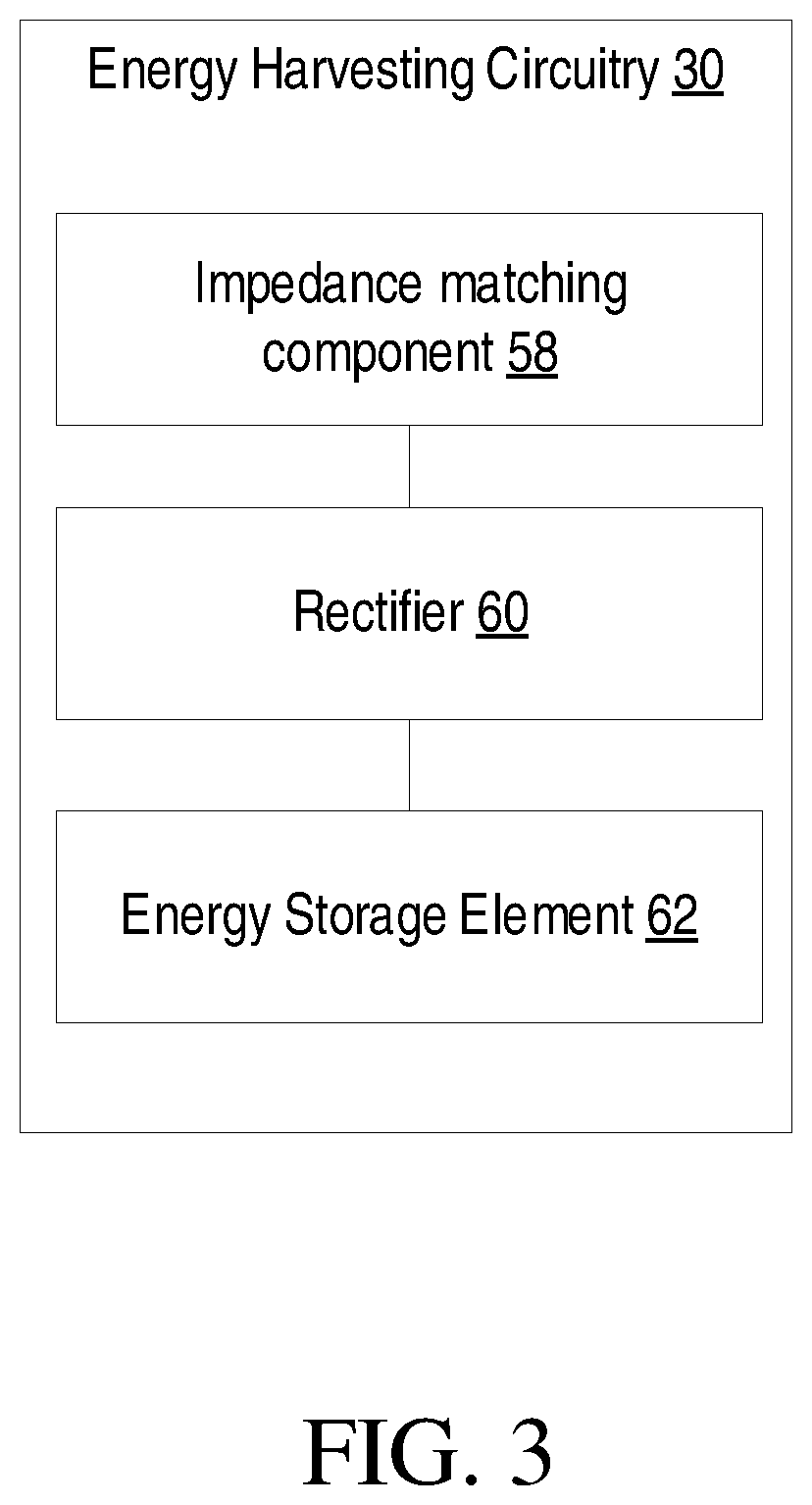 Patent US12100976 Figure 3 – Premises security system with wireless energy harvesting