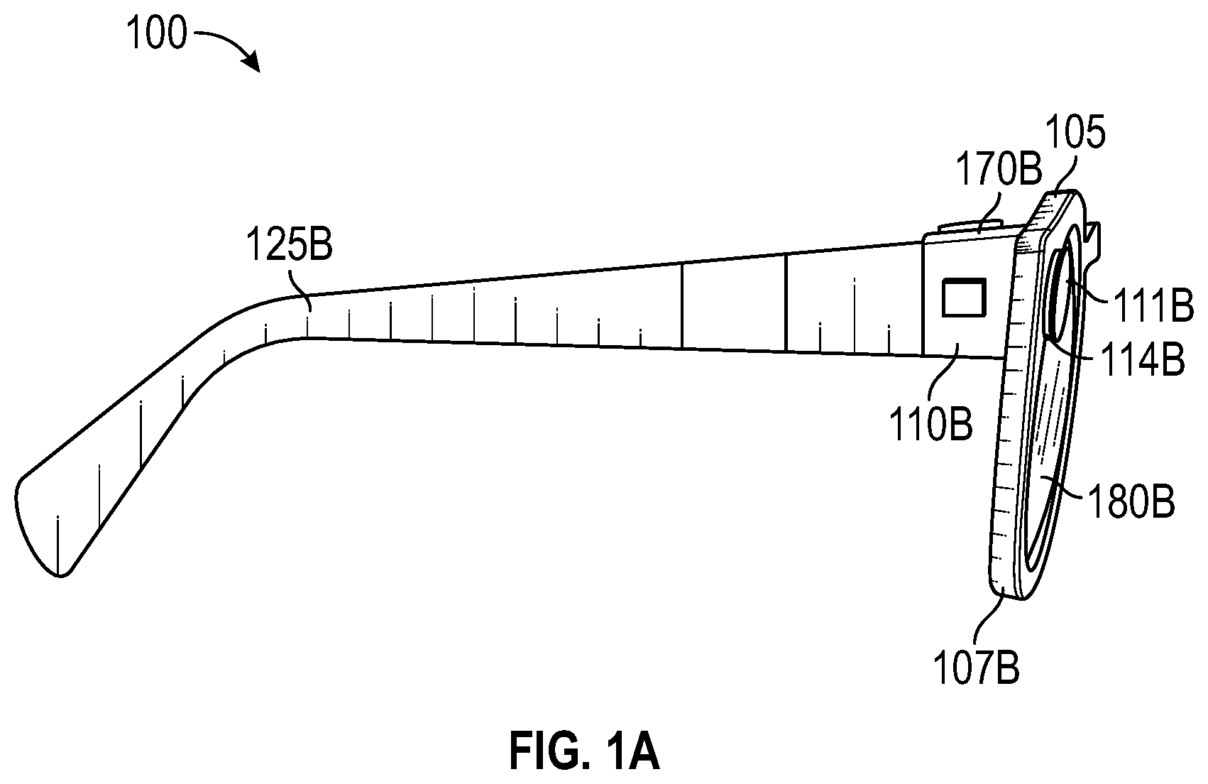 Patent US12100977 Figure 1 – Eyewear bidirectional communication using time gating power transfer