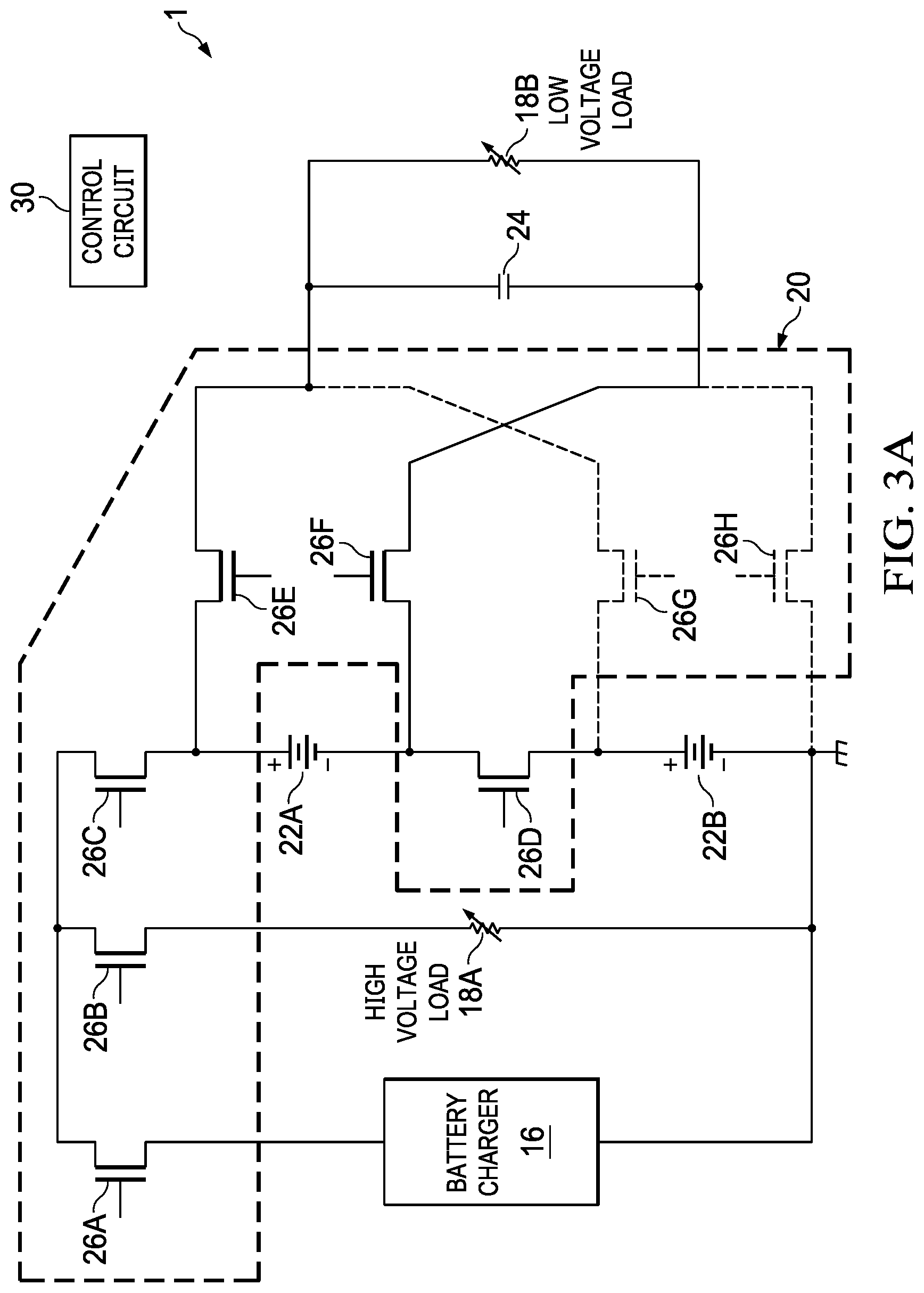 Patent US12100978 Figure 3 – Configurable network for enabling efficient charging and loading of two battery cells