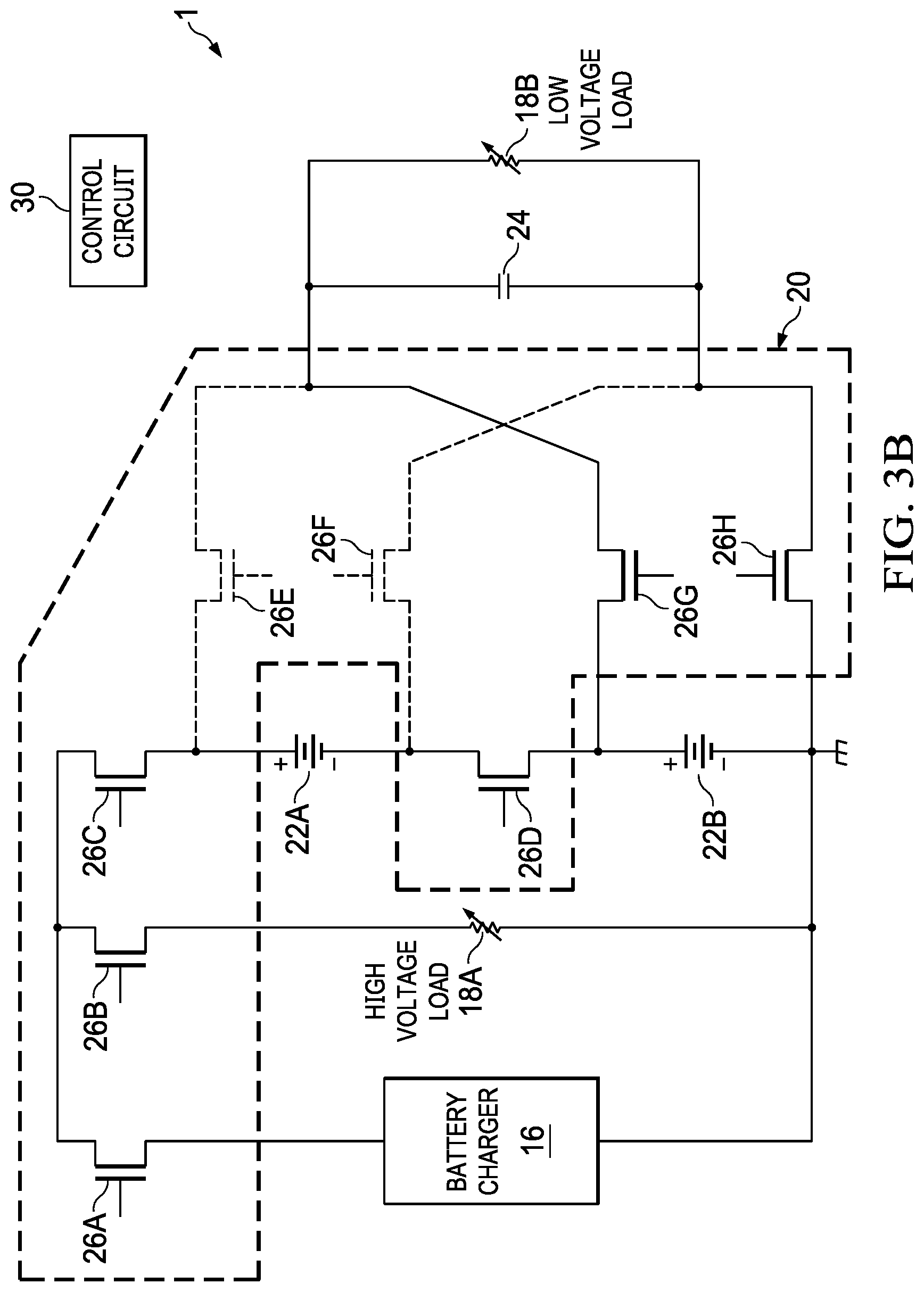 Patent US12100978 Figure 4 – Configurable network for enabling efficient charging and loading of two battery cells