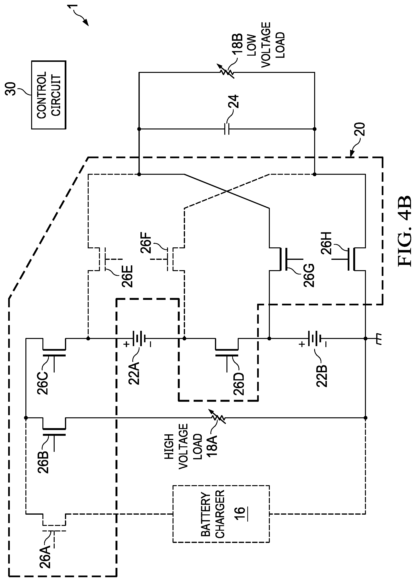 Patent US12100978 Figure 6 – Configurable network for enabling efficient charging and loading of two battery cells