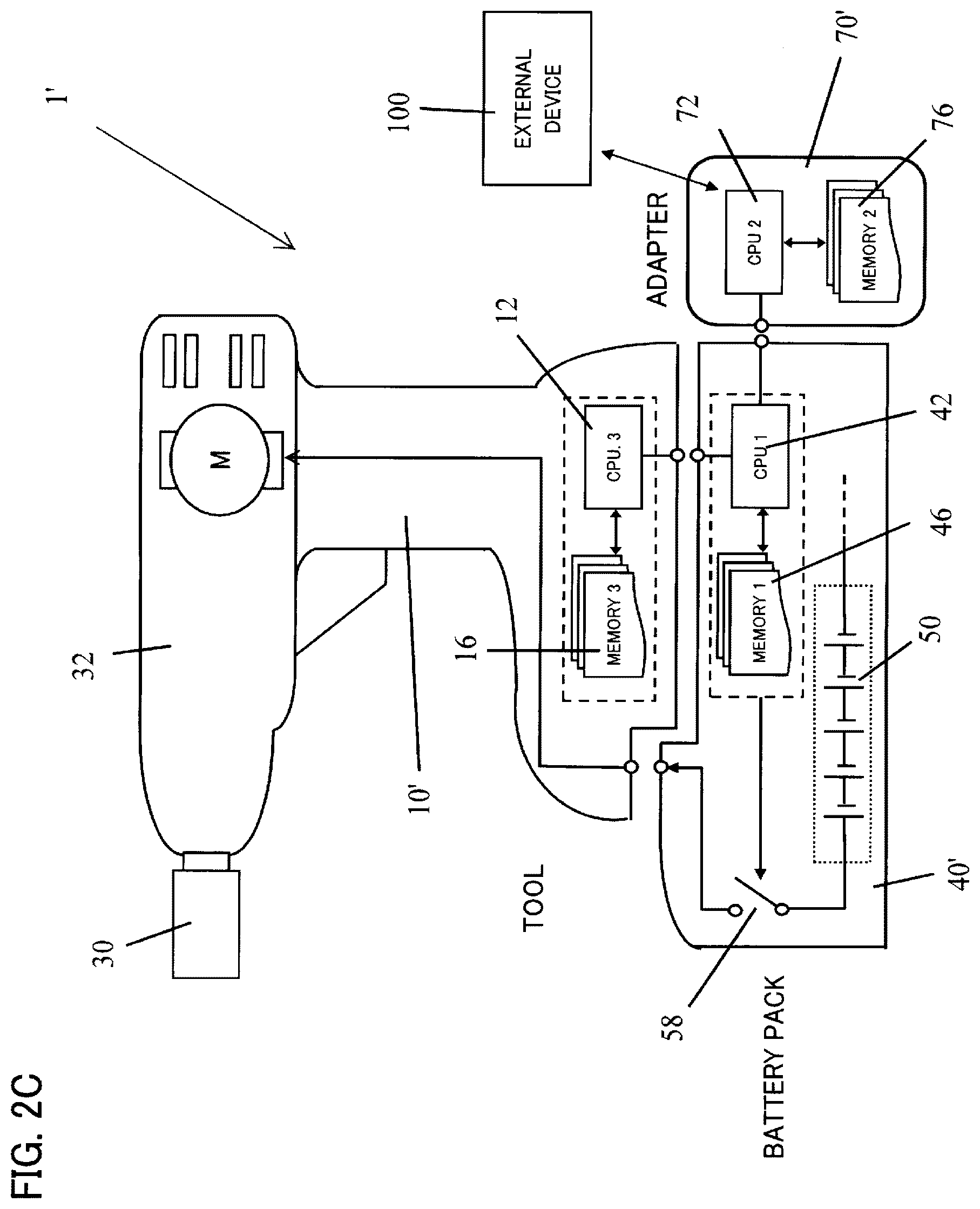 Patent US12100981 Figure 6 – Power tool system having receptacle for wireless communication adapter