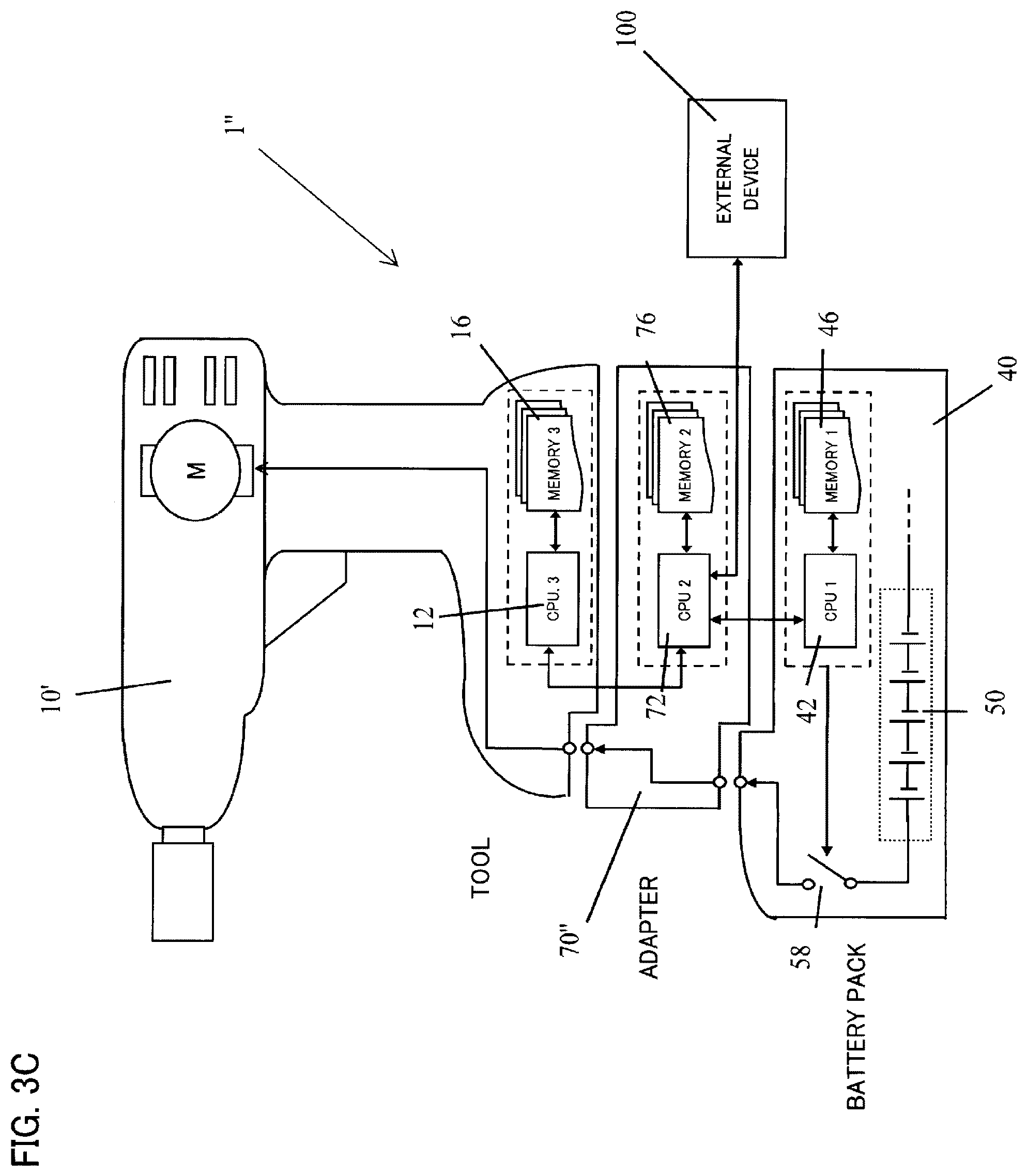 Patent US12100981 Figure 9 – Power tool system having receptacle for wireless communication adapter