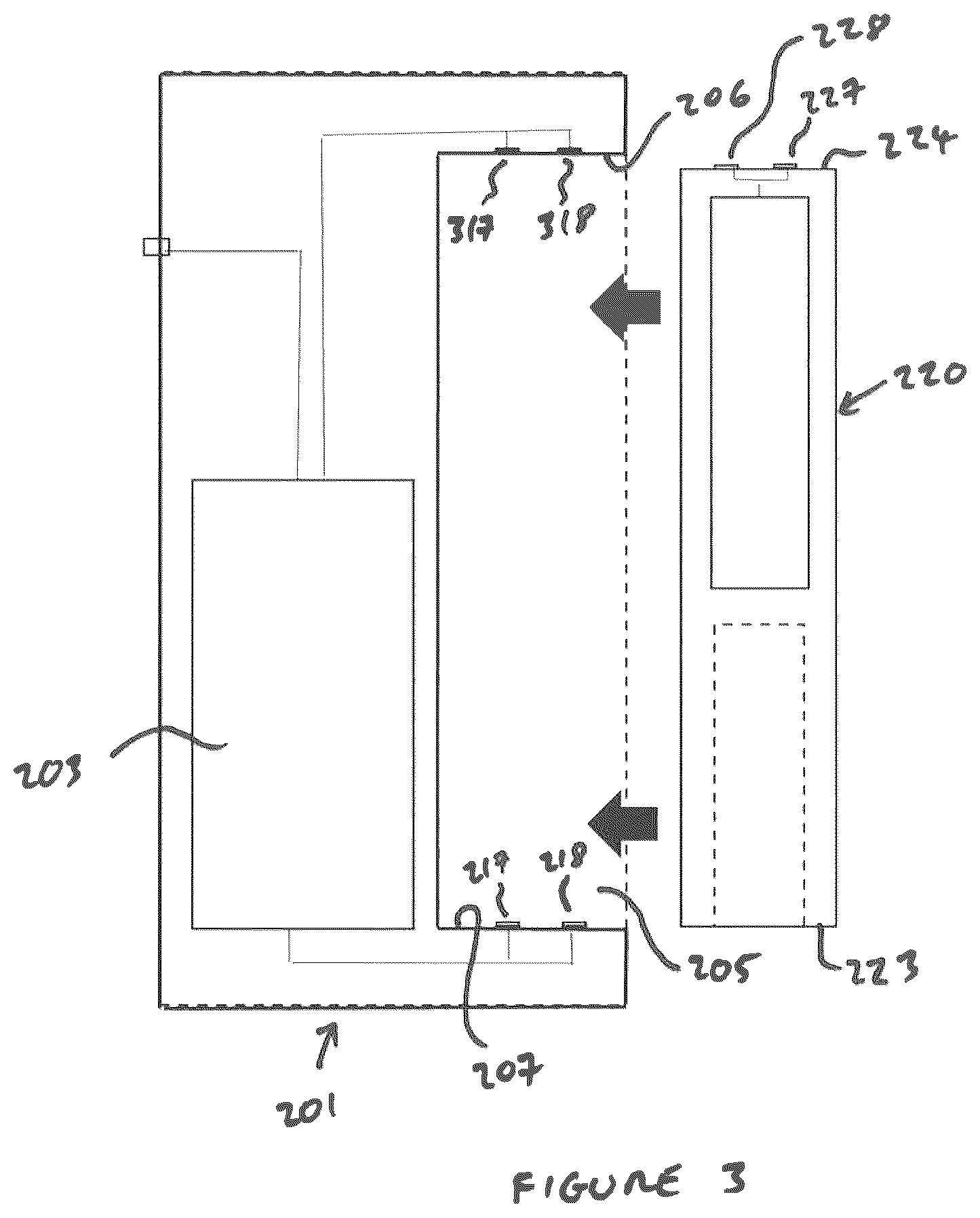 Patent US12100984 Figure 3 – Aerosol-generating system with charging device and aerosol-generating device with end contacts
