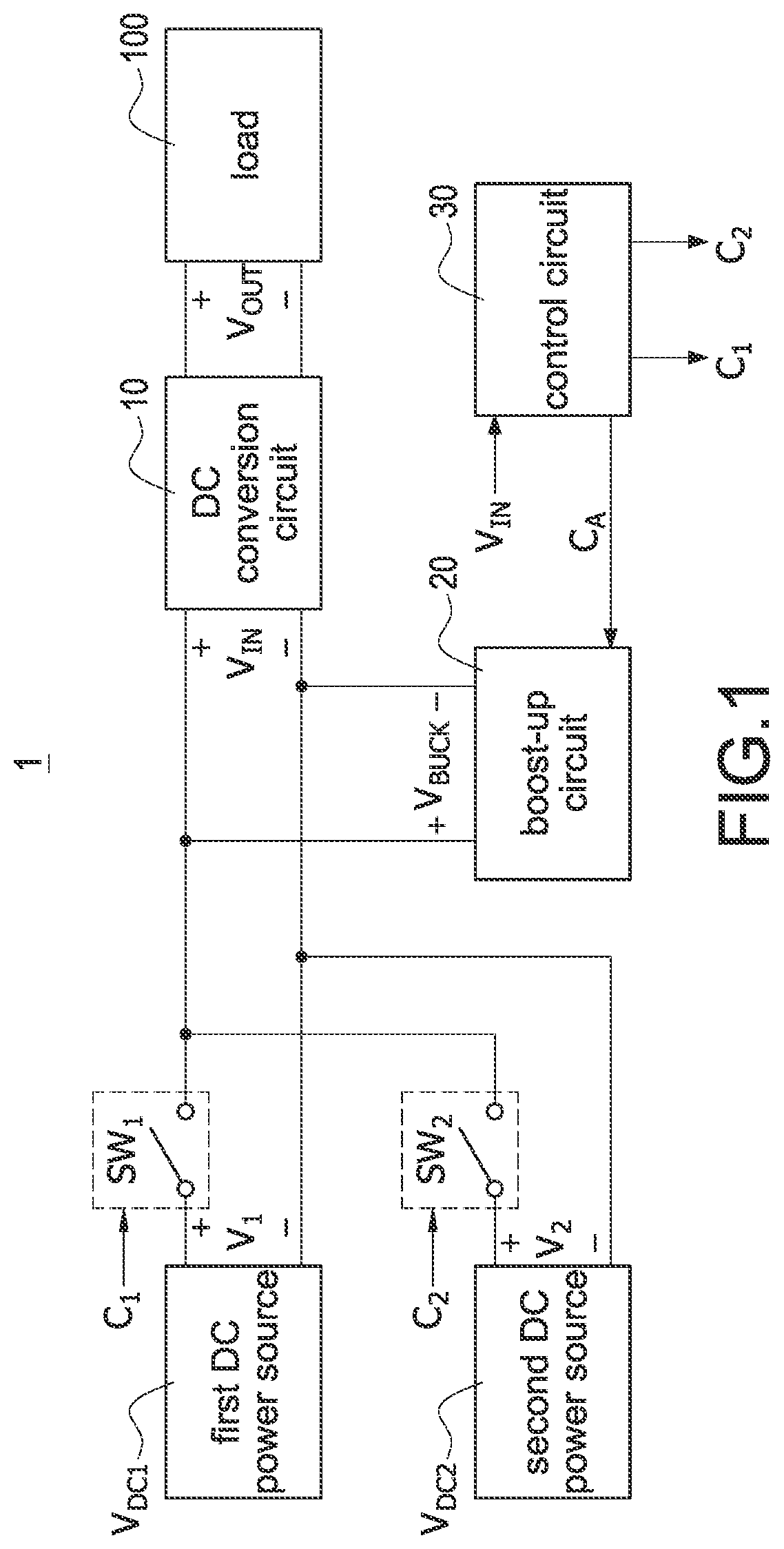 Patent US12100991 Figure 1 – Dual-input power switching system and method of operating the same
