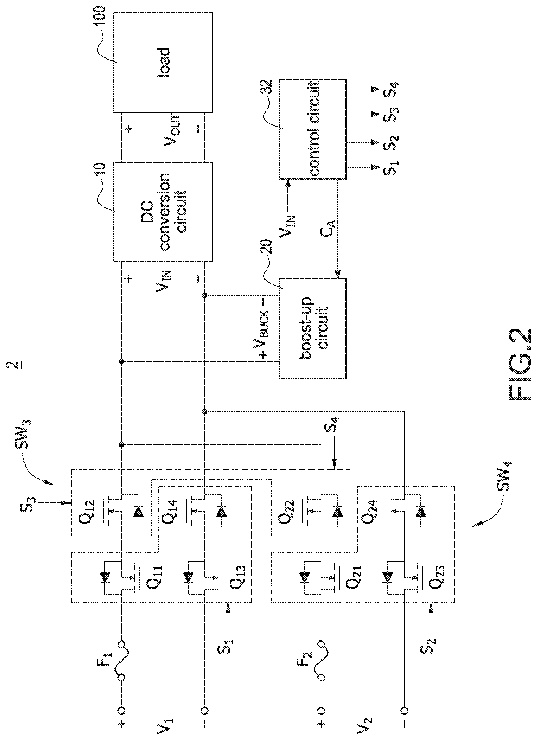 Patent US12100991 Figure 2 – Dual-input power switching system and method of operating the same