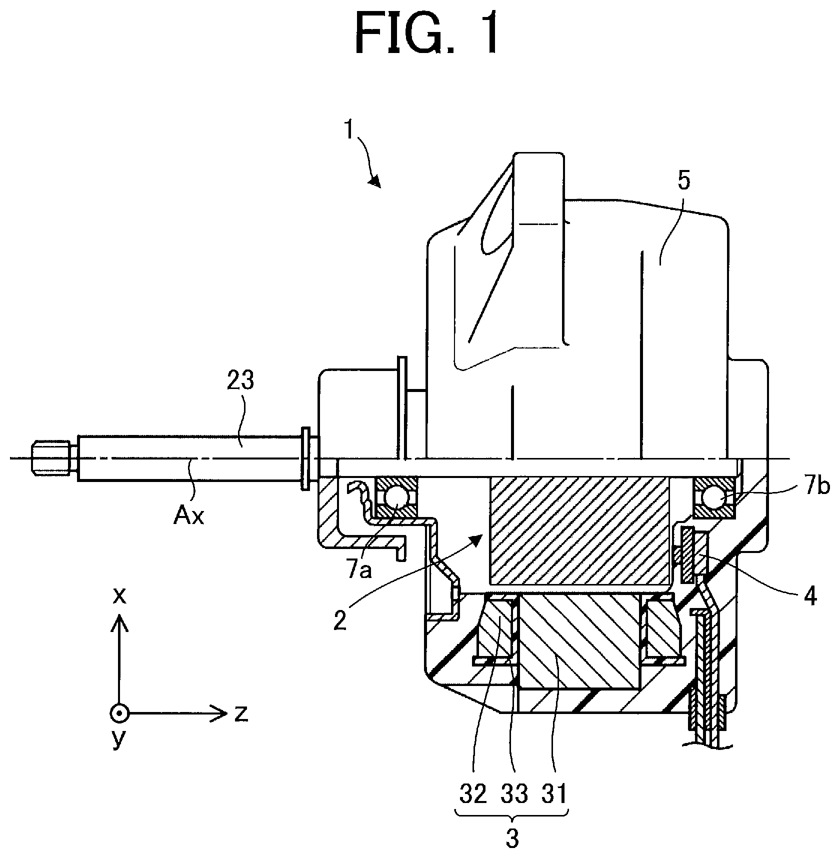 Patent US12100997 Figure 1 – Motor, fan, and air conditioner