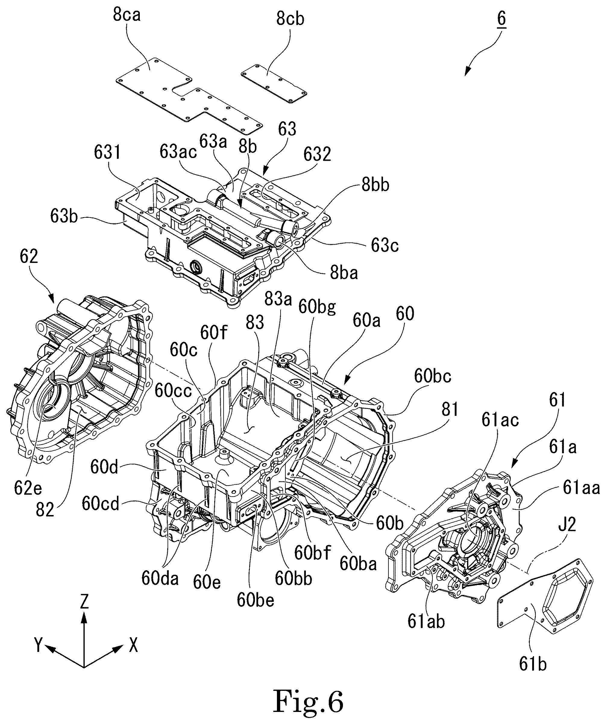 Patent US12101003 Figure 6 – Motor with inverter and bus bar arrangement