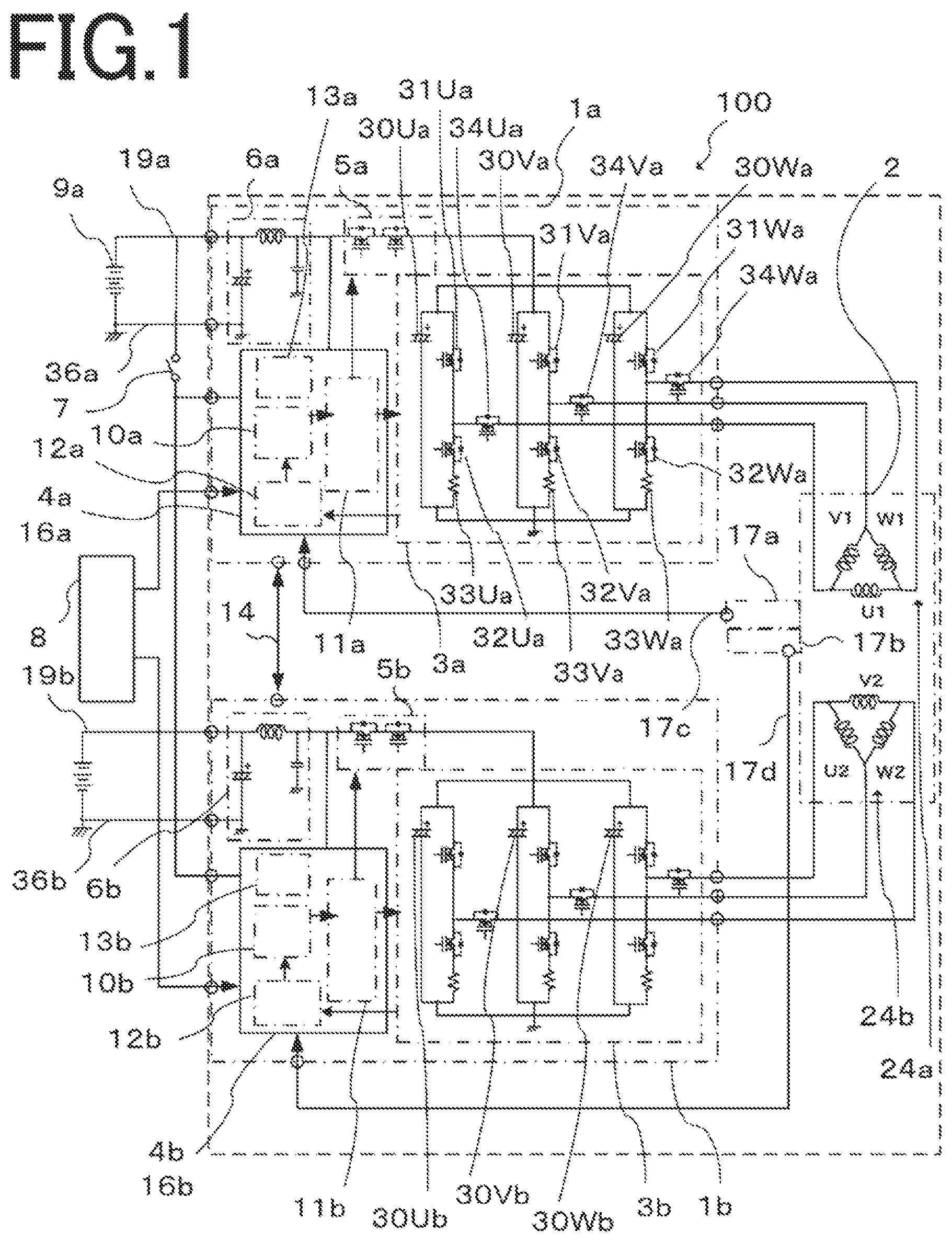 Patent US12101004 Figure 1 – Electric rotating machine apparatus and electric power steering apparatus