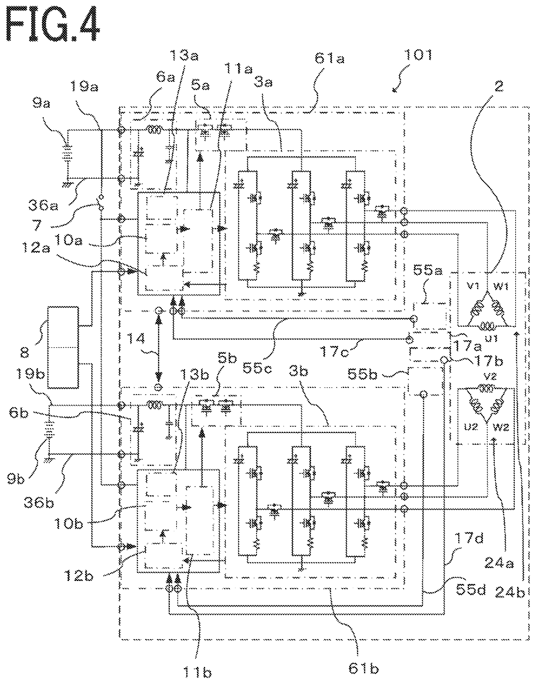 Patent US12101004 Figure 4 – Electric rotating machine apparatus and electric power steering apparatus