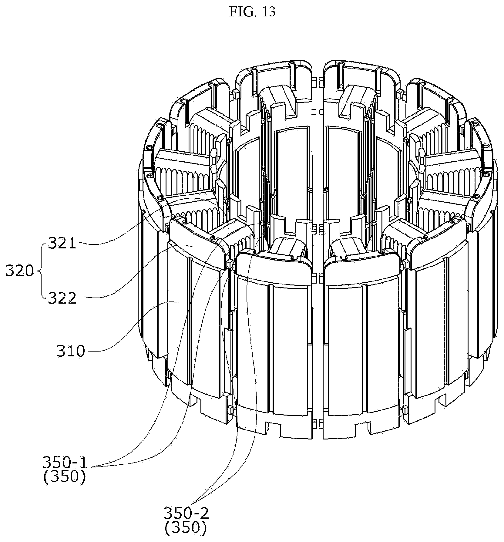 Patent US12101006 Figure 10 – Motor, and method for manufacturing stator provided in motor