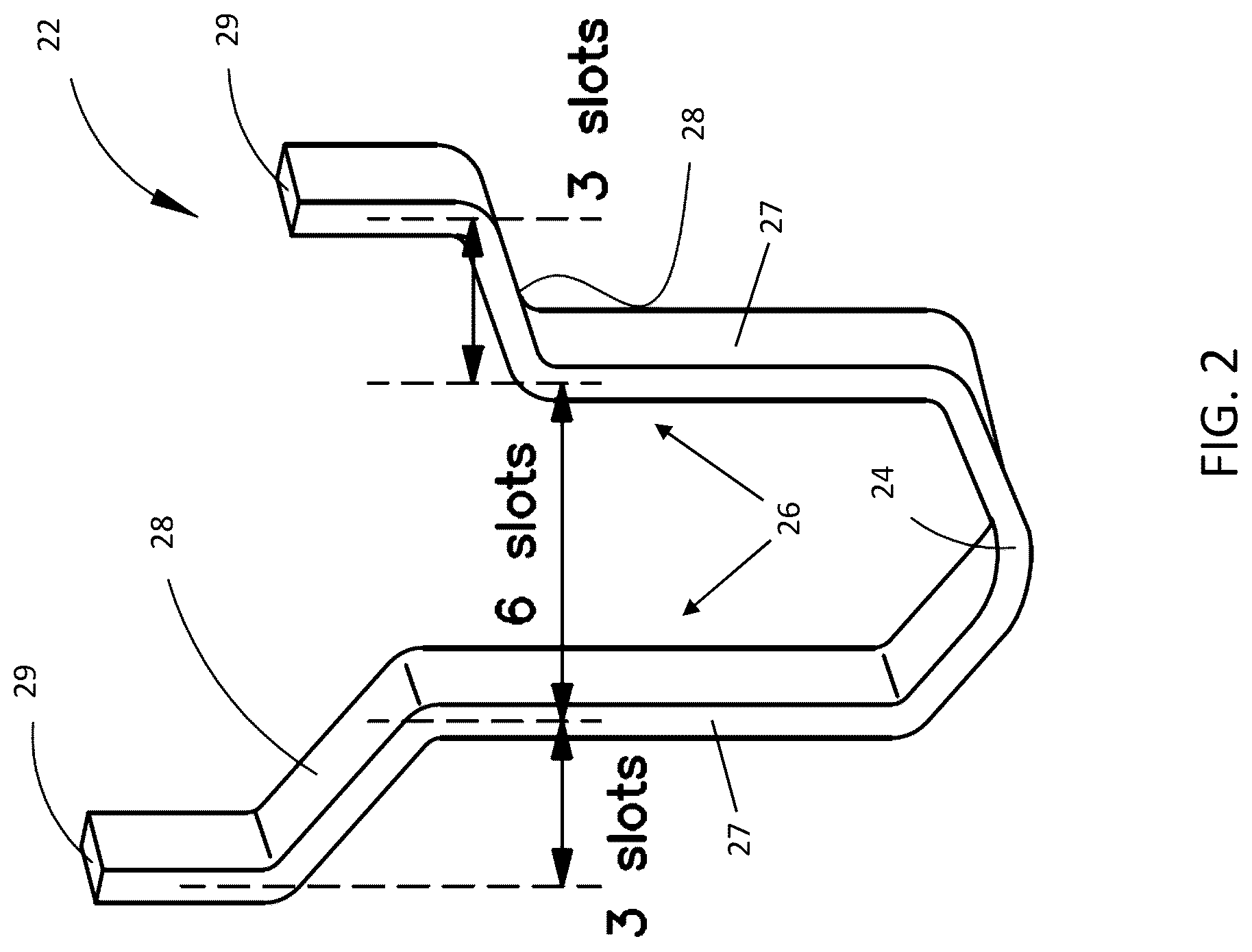 Patent US12101008 Figure 2 – Stator with different conductor twists to create phase shifting