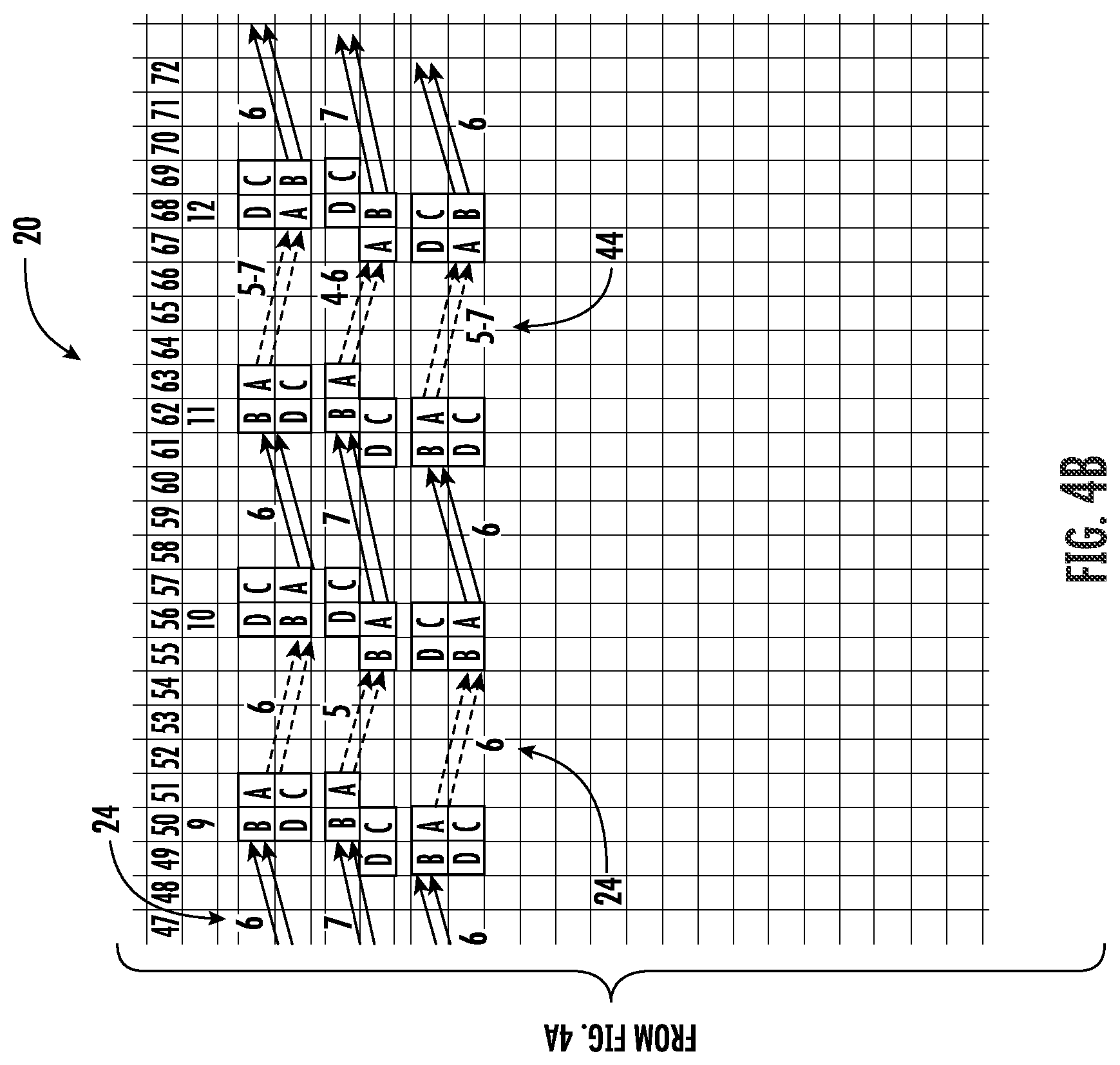 Patent US12101008 Figure 6 – Stator with different conductor twists to create phase shifting