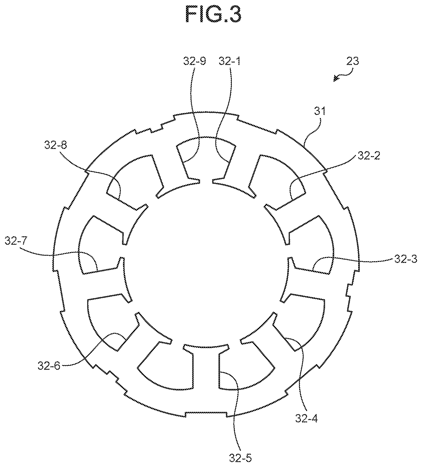 Patent US12101009 Figure 3 – Motor and compressor