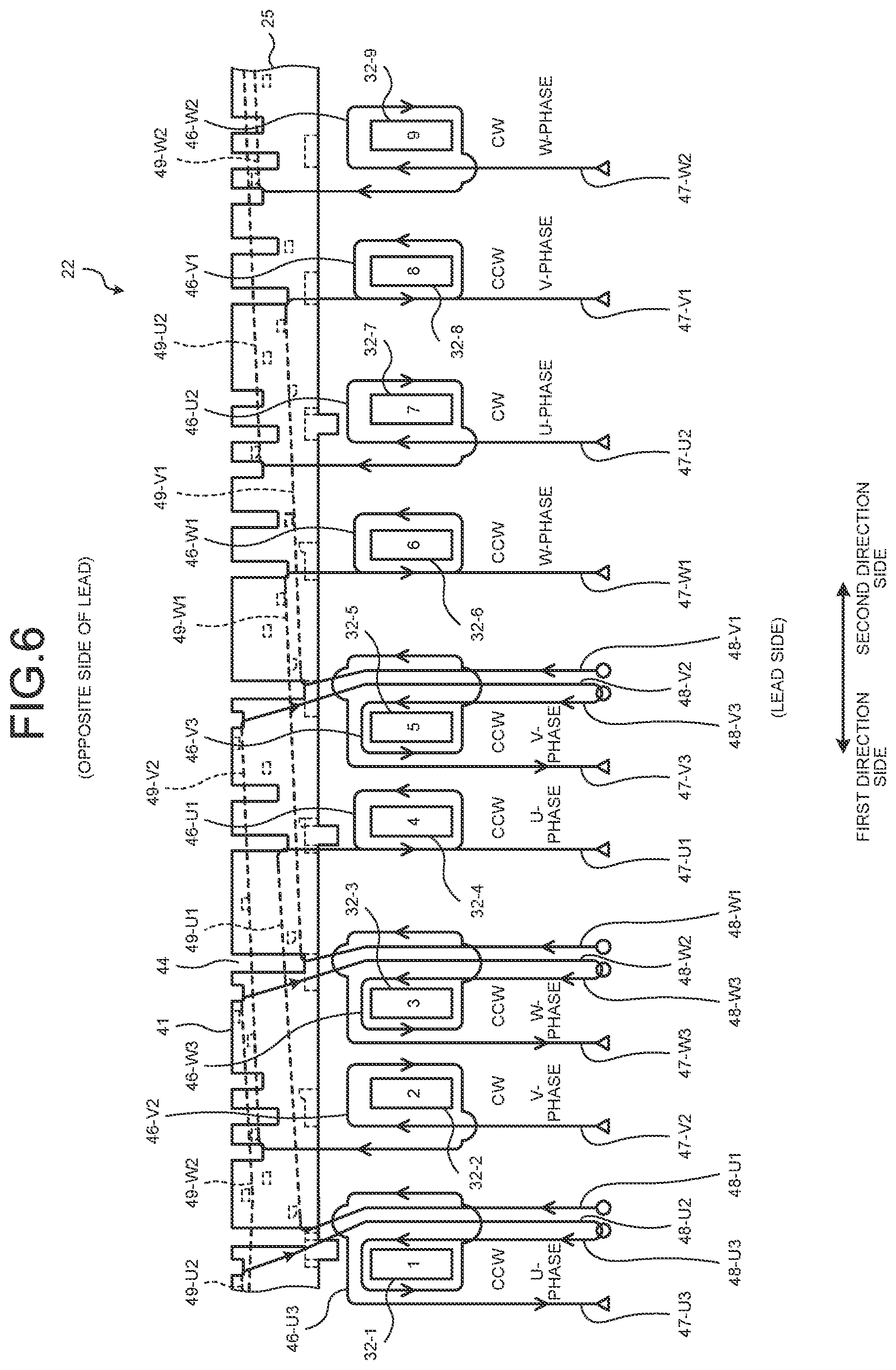 Patent US12101009 Figure 6 – Motor and compressor