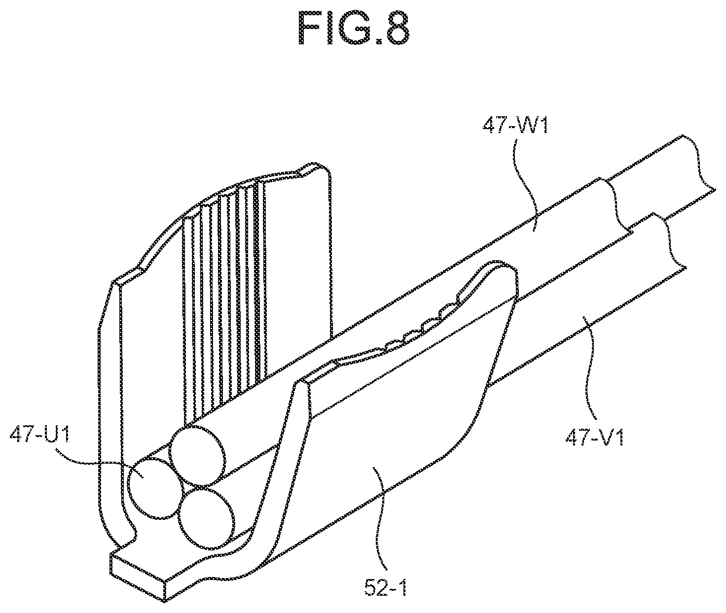 Patent US12101009 Figure 8 – Motor and compressor