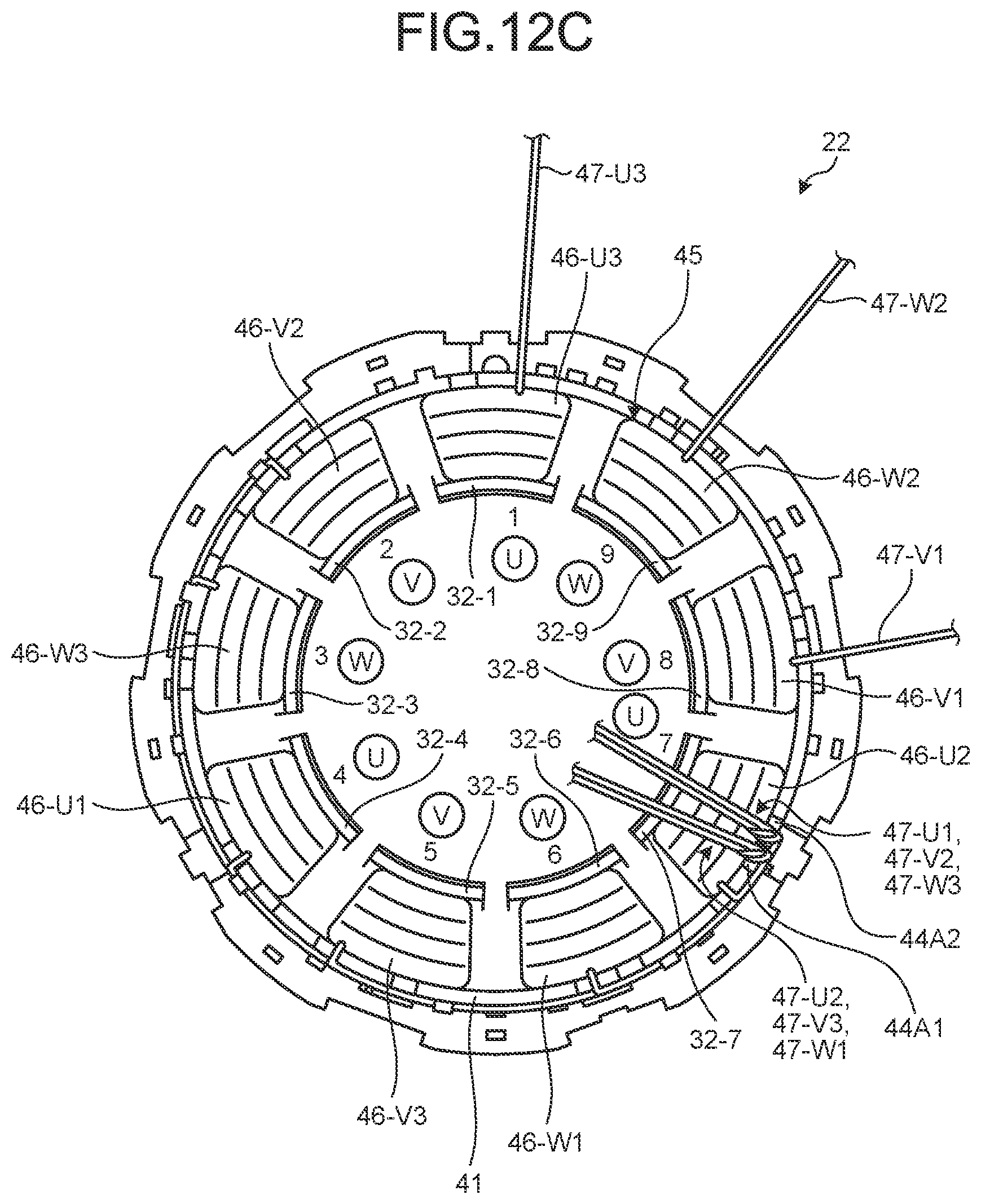 Patent US12101009 Figure 13 – Motor and compressor