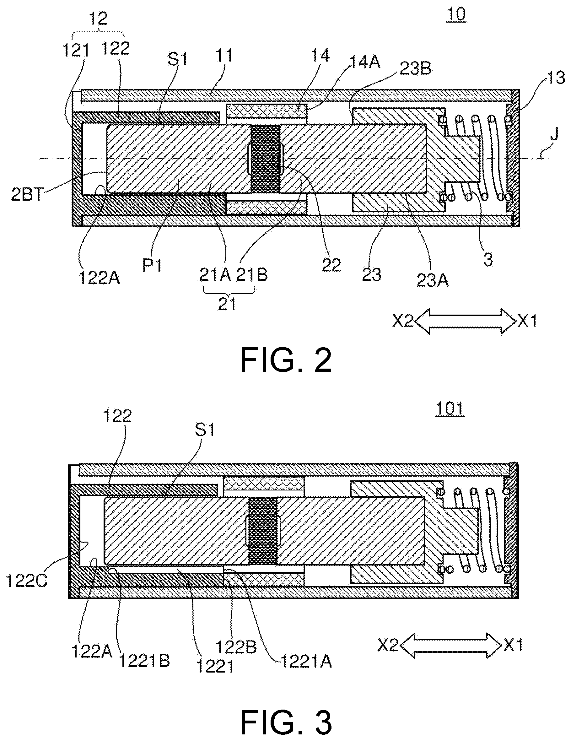 Patent US12101010 Figure 2 – Vibration motor with bearing portion and air passage and air hole