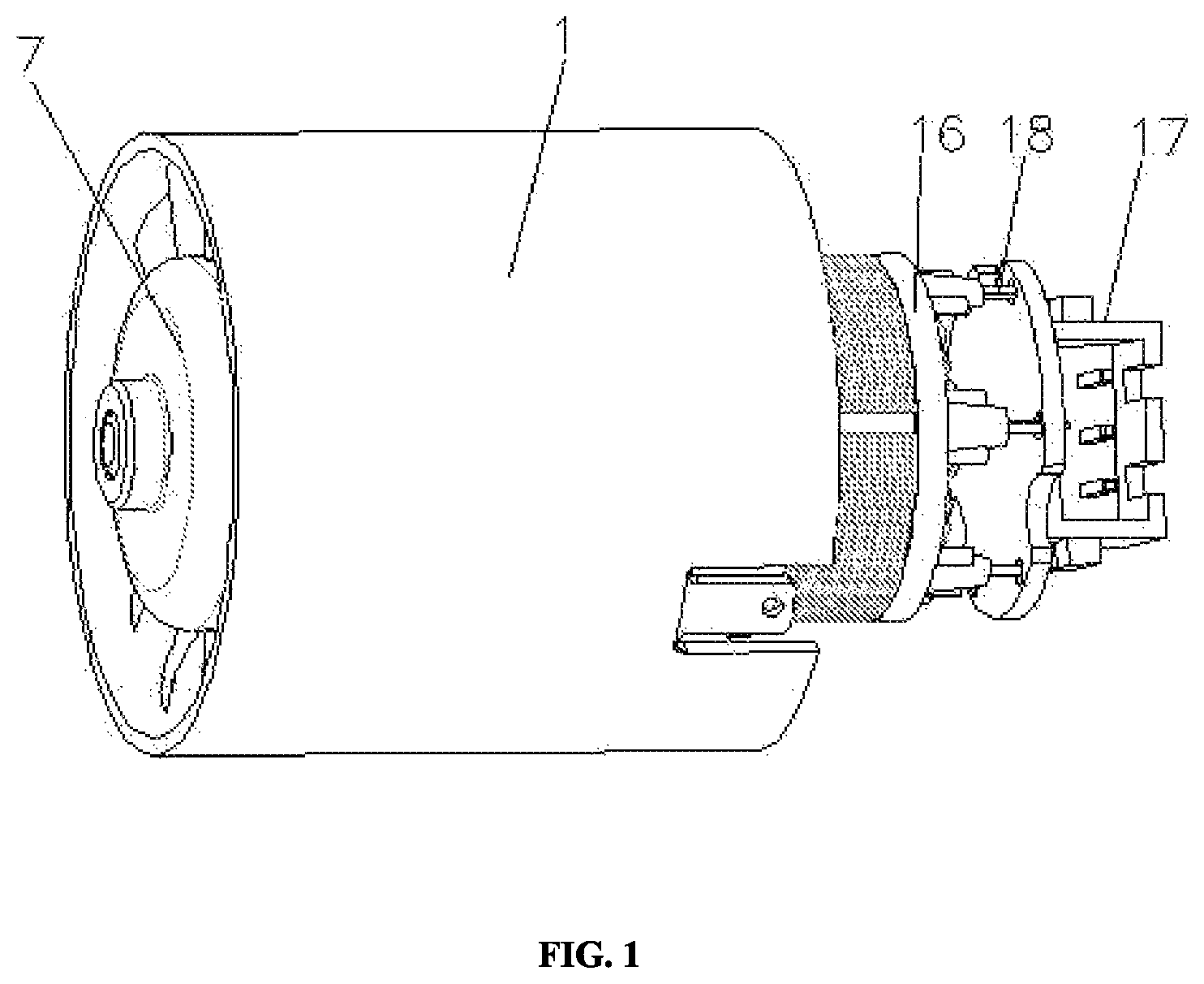 Patent US12101015 Figure 1 – High-speed motor and assembling method thereof